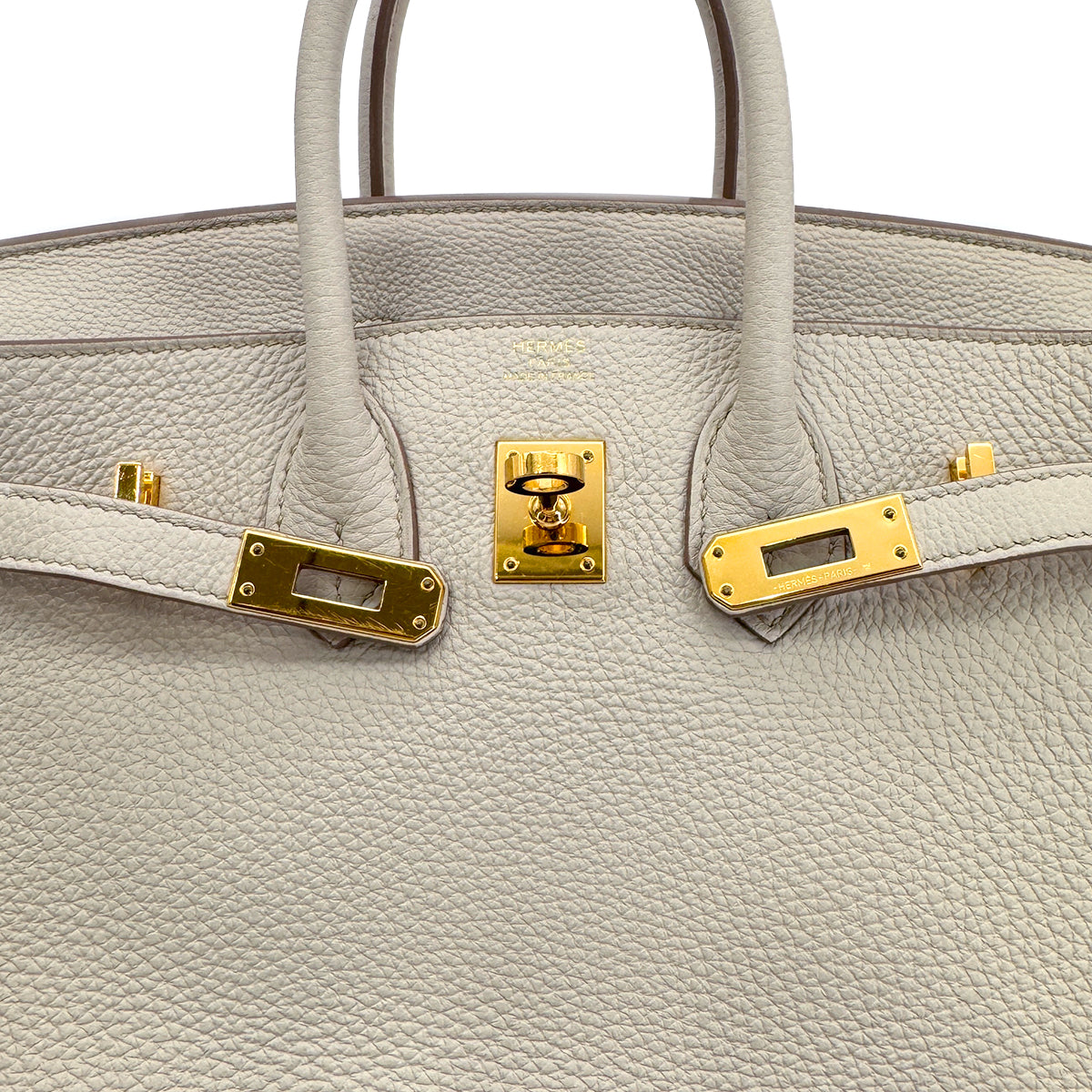 HERMES BIRKIN 25 BETON TOGO HAND BAG U GHW 90309136