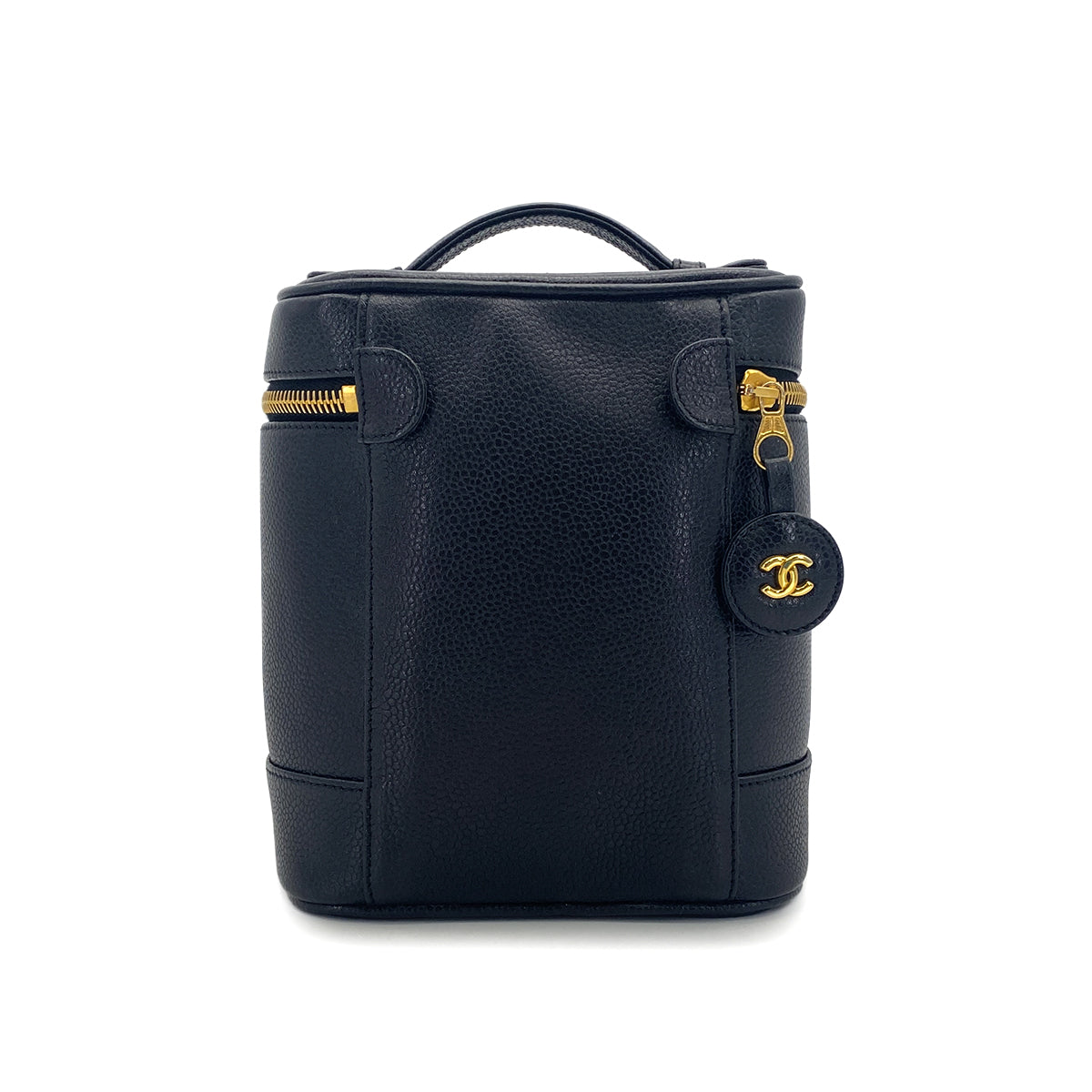 CHANEL VINTAGE VANITY HAND BAG BLACK CAVIAR SKIN 90309245 - PURPOSE