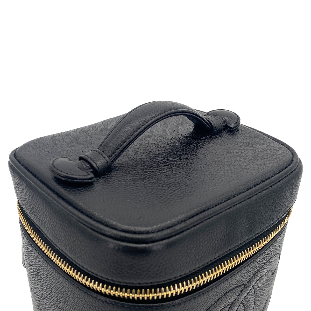 CHANEL VINTAGE VANITY HAND BAG BLACK CAVIAR SKIN 90309245 - PURPOSE