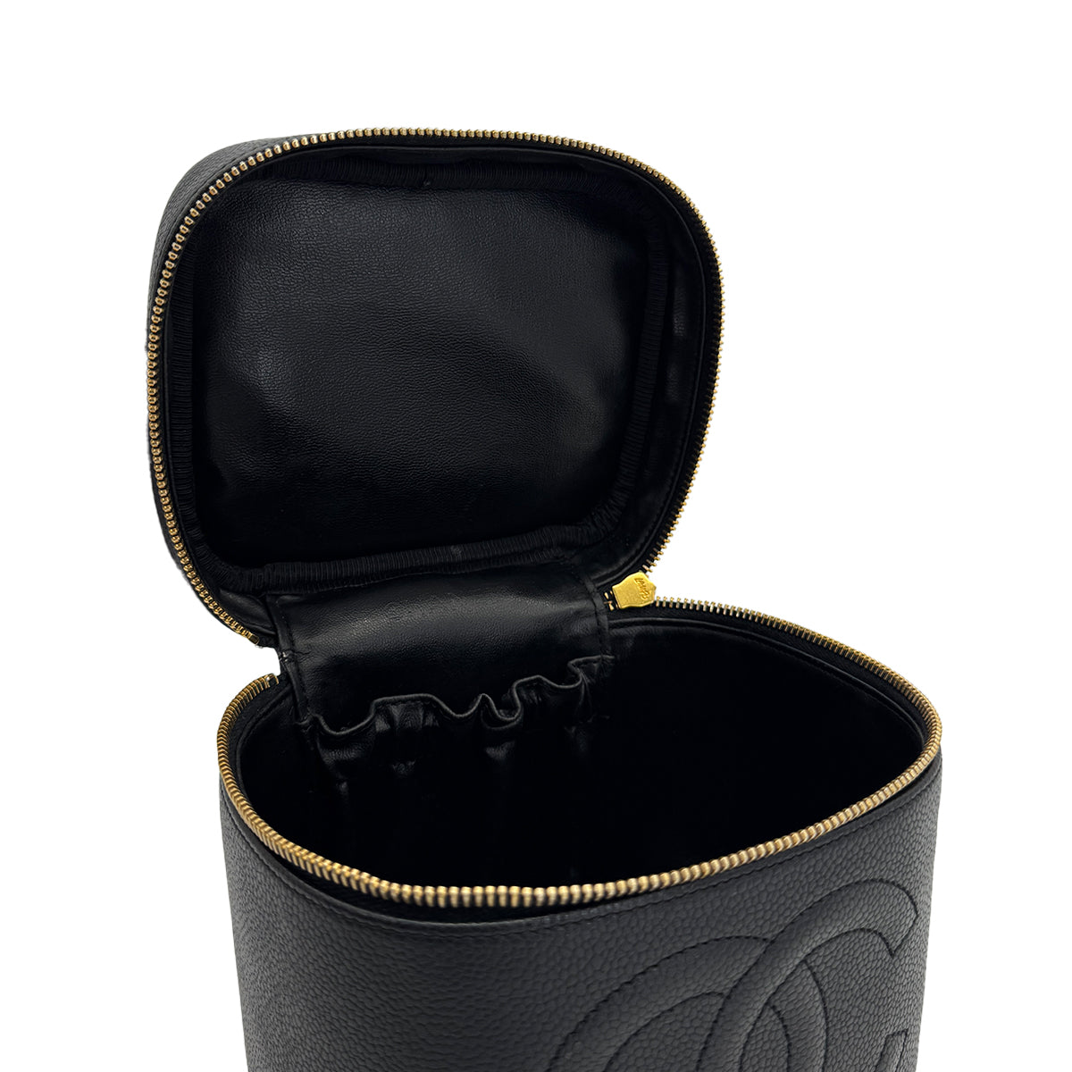CHANEL VINTAGE VANITY HAND BAG BLACK CAVIAR SKIN 90309246 - PURPOSE