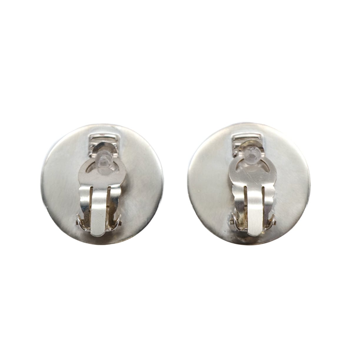 CHANEL VINTAGE EARRINGS COCOMARK ROUND SILVER ACCESSORY 97A 90309771 - PURPOSE