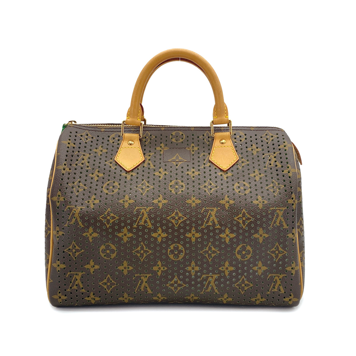 LOUIS VUITTON MONOGRAM PERFO SPEEDY 30 HAND BAG BROWN VERT M95181 90309809 - PURPOSE