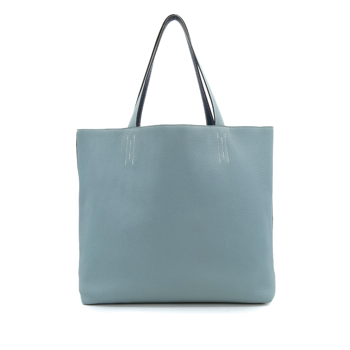 HERMES DOUBLE SENS 36 CIEL BLEU DE MALTE TAURILLON CLEMENCE TOTE SHOULDER BAG □P 90310256 - PURPOSE