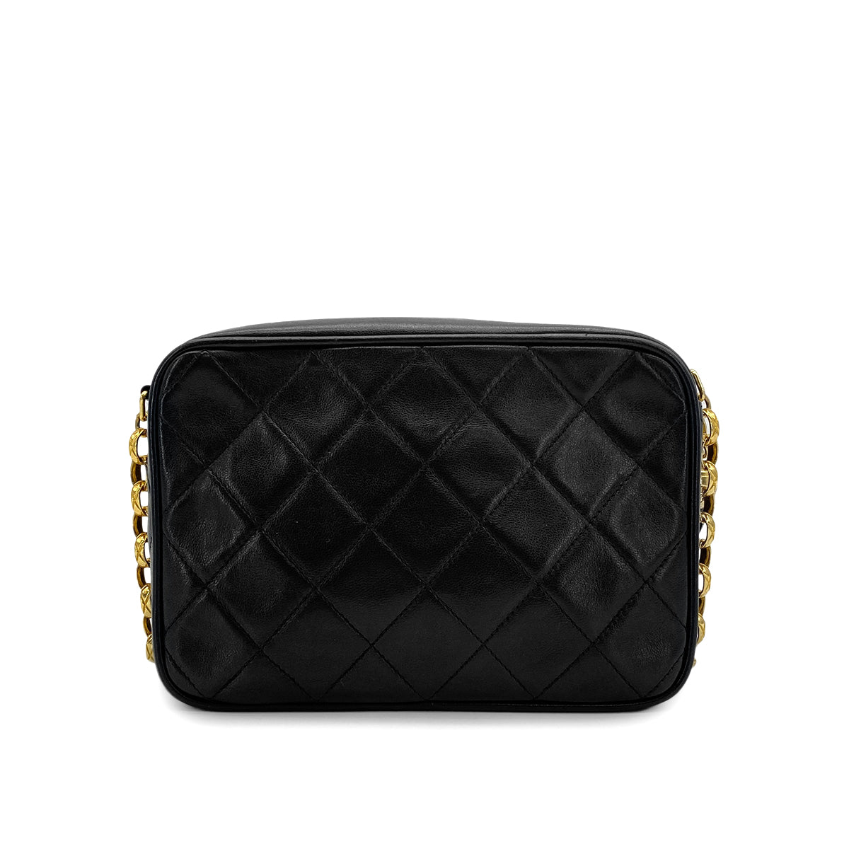 VINTAGE CHANEL COCO BALL MATELASSE BIJOU CHAIN SHOULDER BAG FRINGE BLACK LAMB SKIN GOLD HARDWARE 90310300