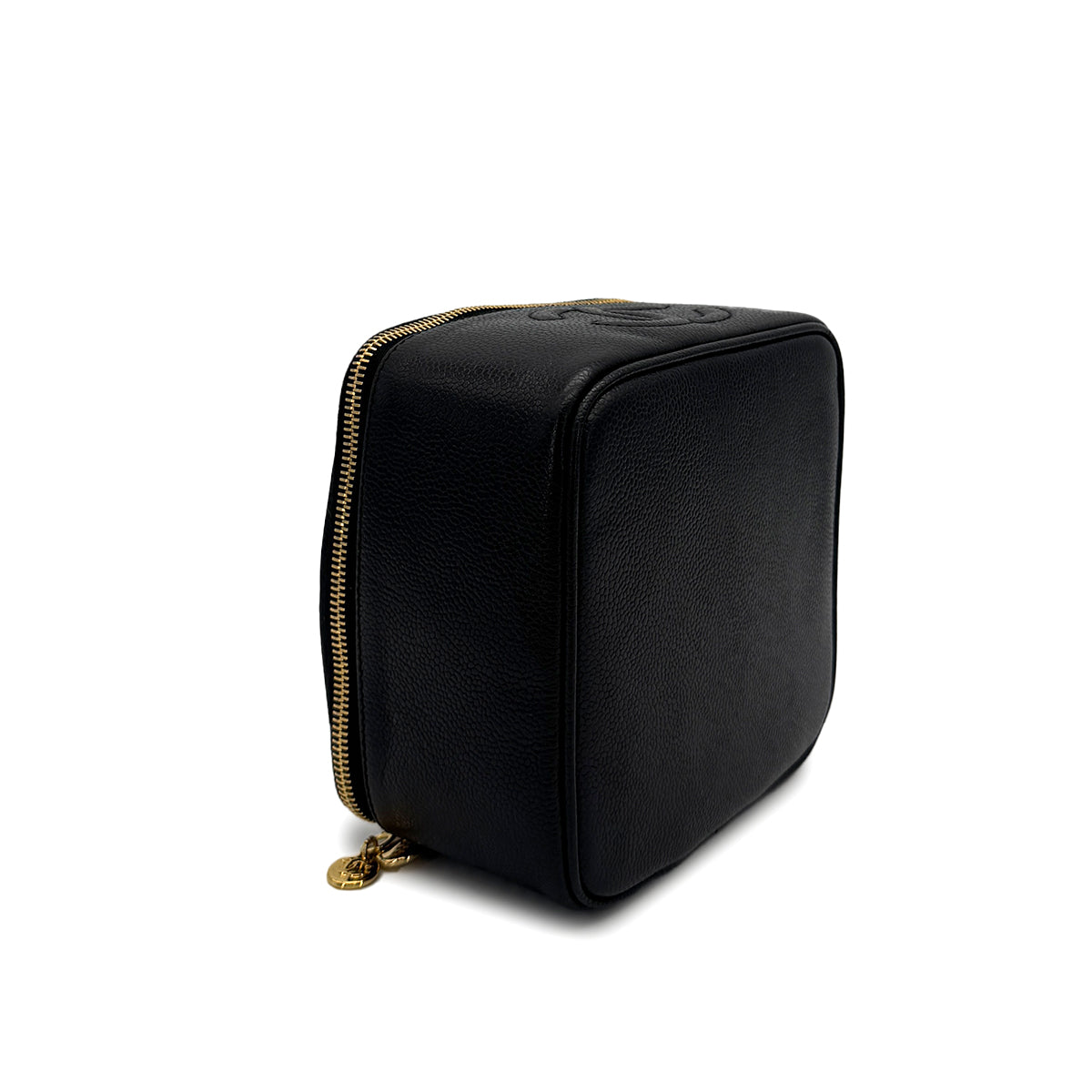 CHANEL VINTAGE VANITY HAND BAG BLACK CAVIAR SKIN 90310327 - PURPOSE
