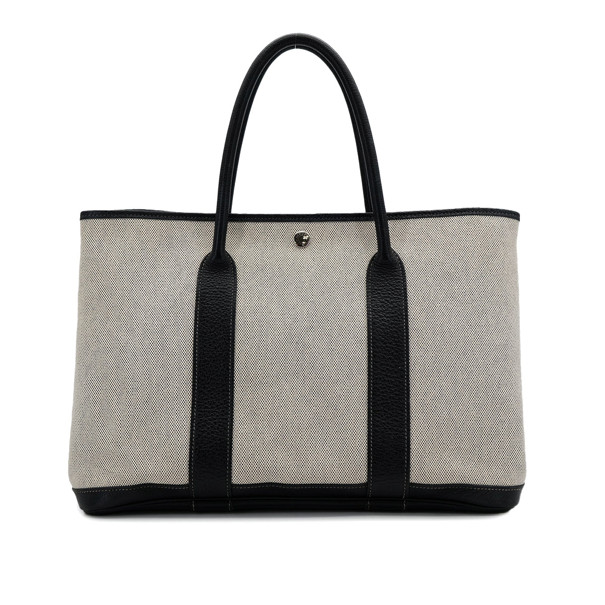 HERMES GARDEN PARTY 36 PM ECRU BLACK TOILE H TOTE BAG □J 90310339 - PURPOSE
