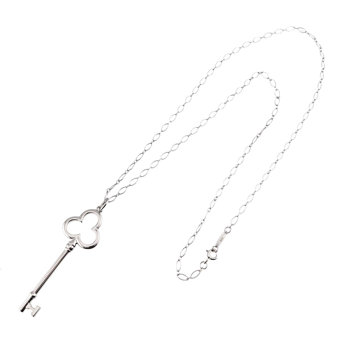 TIFFANY&Co. Clover Key Necklace 51cm Silver SV 925 Necklace Tiffany 90321587