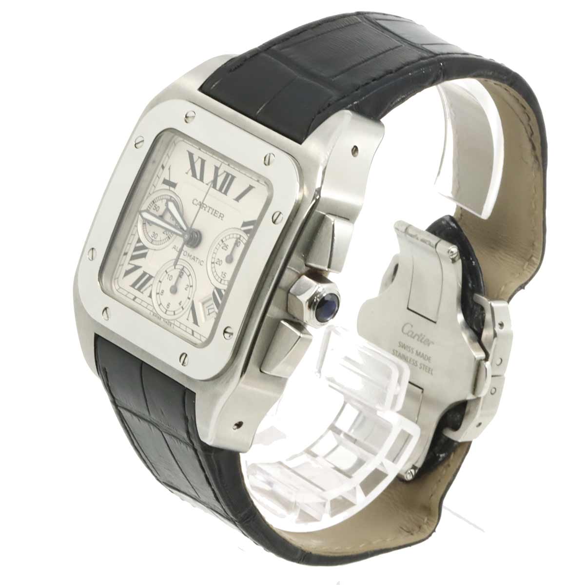 Cartier Santos 100 XL W20090X8 Men's Watch, Silver, Automatic Movement, Cartier 90327722