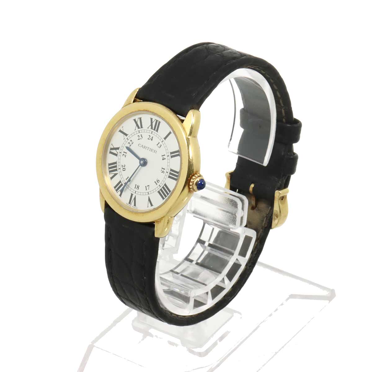 Cartier Ronde Solo SM W6700355 Ladies' Watch, Silver, 18K Yellow Gold, Quartz Watch, Ronde Solo, Cartier 90327760
