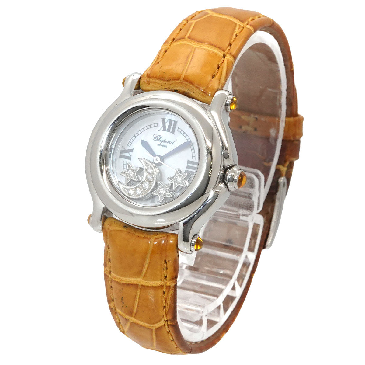Chopard Happy Sports 27 8245 30 Moon Star Diamond White Shell Quartz Watch 90327765