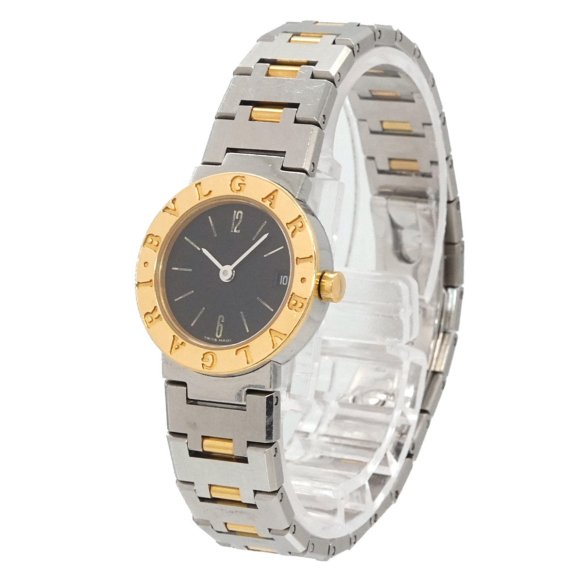 BVLGARI Bulgari Bulgari Combination BB23SG Women's Watch Date Black YG Yellow Gold Quartz Watch BVLGARI BVLGARI 90328066