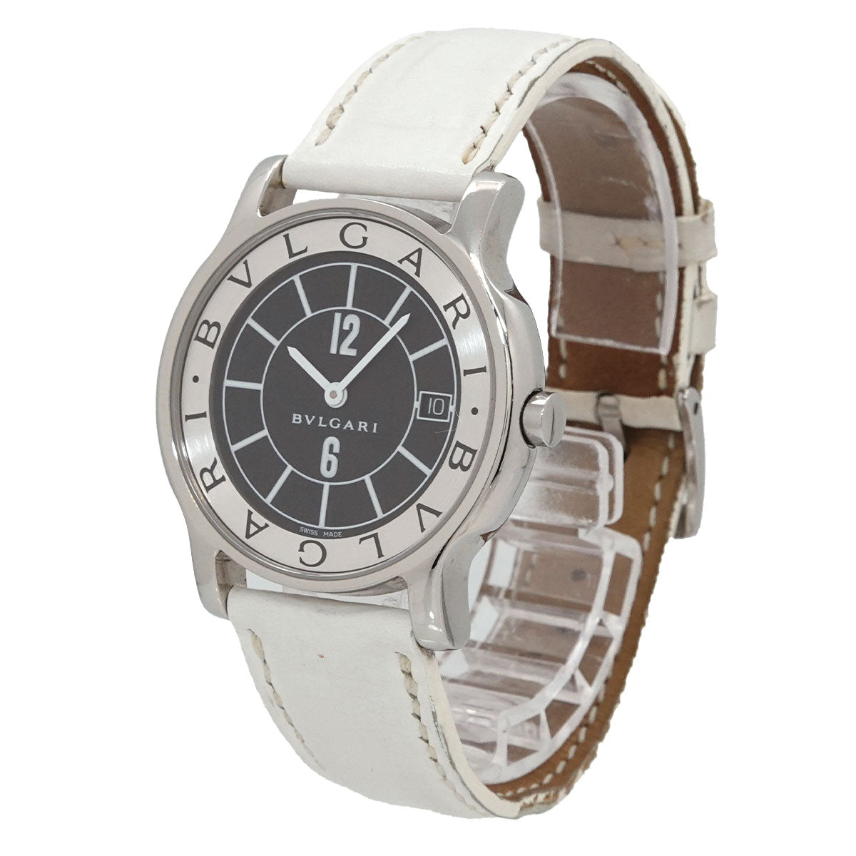 BVLGARI Solotempo ST35S Men's Watch, Date, Black, Quartz, Solotempo, Bulgari 90329124