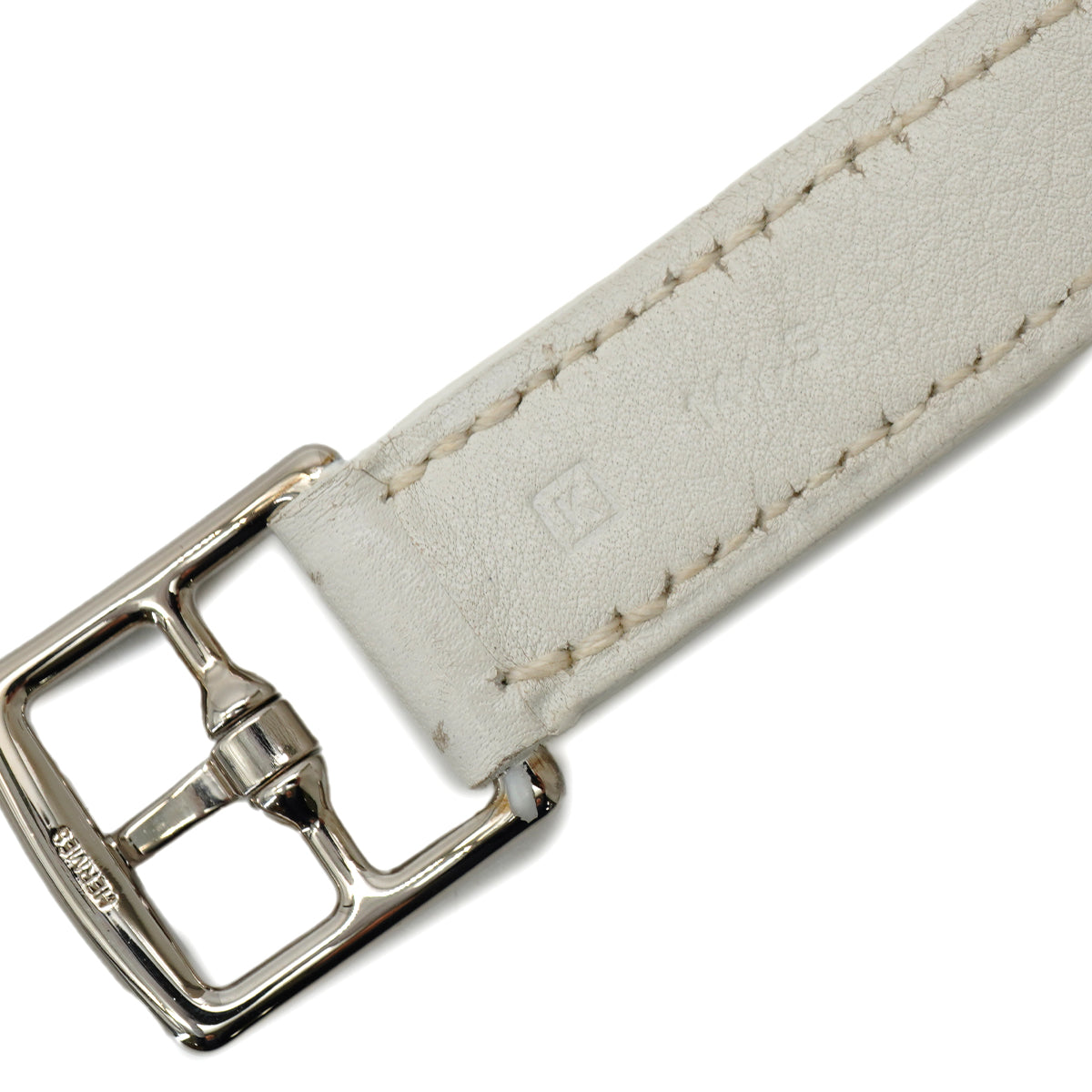 HERMES KELLY FLAT 35 WHITE VEAU SWIFT HAND SHOULDER BAG 2007 SQUARE K STAMP PALLADIUM HARDWARE 90345061