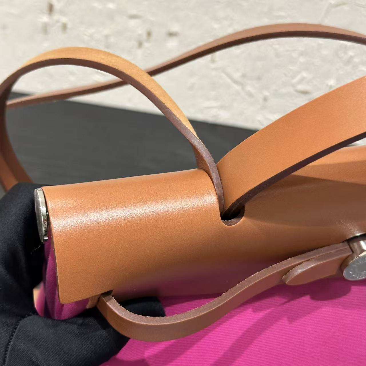 Hermès Herbag 31 Two-Tone Convertible Bag - Fuchsia & Tan