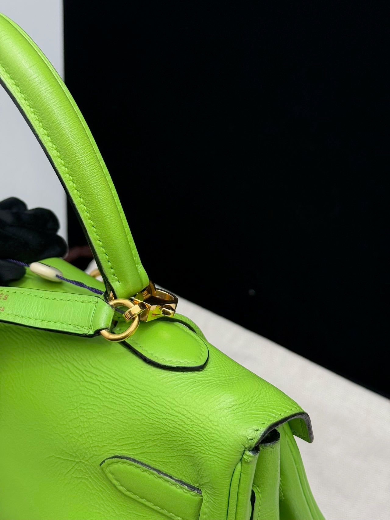 Hermès Kelly 35 Green GHW Square B
