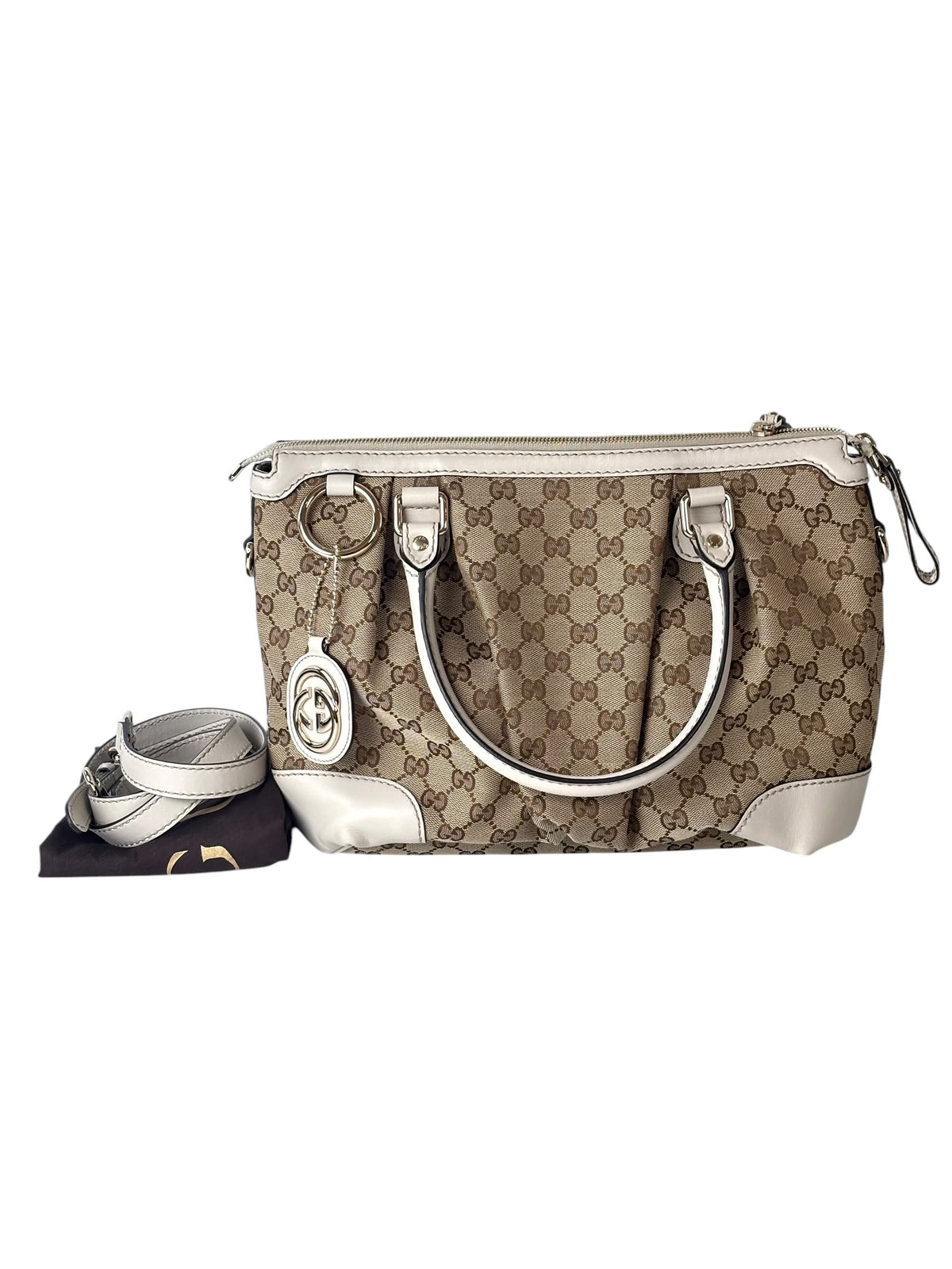 Gucci GG Canvas Sukey Satchel Bag