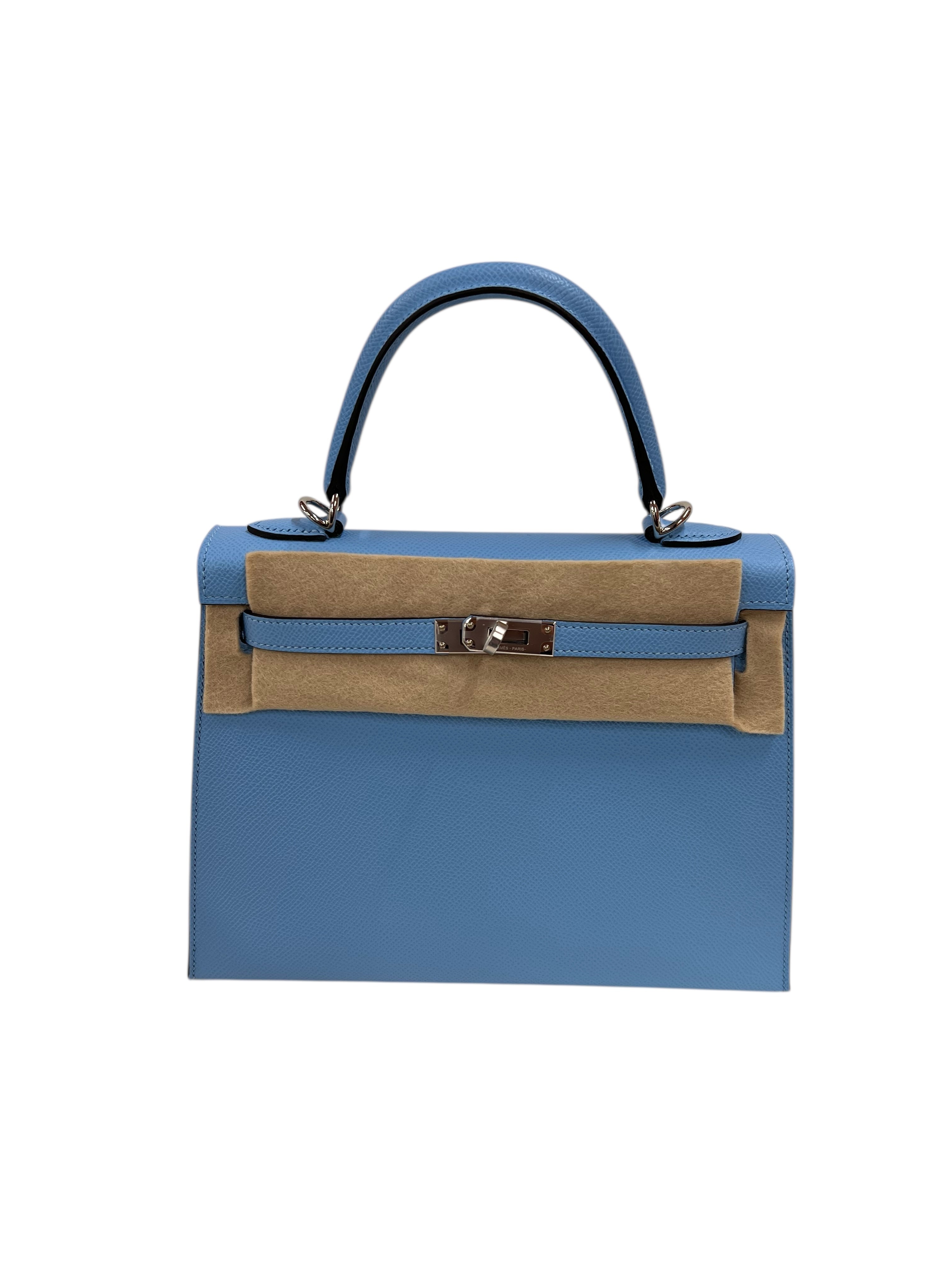 Hermes Kelly 25 Celeste Epsom PHW #K SKCJB-298883