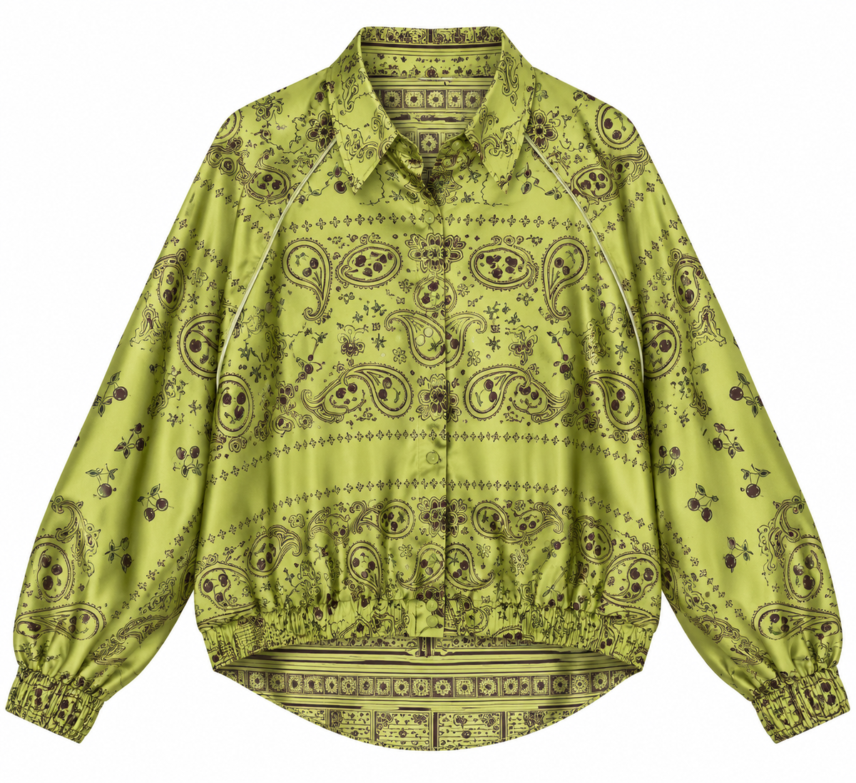 REVERSIBLE BOMBER CHERRY BANDANA GREEN MCL13282
