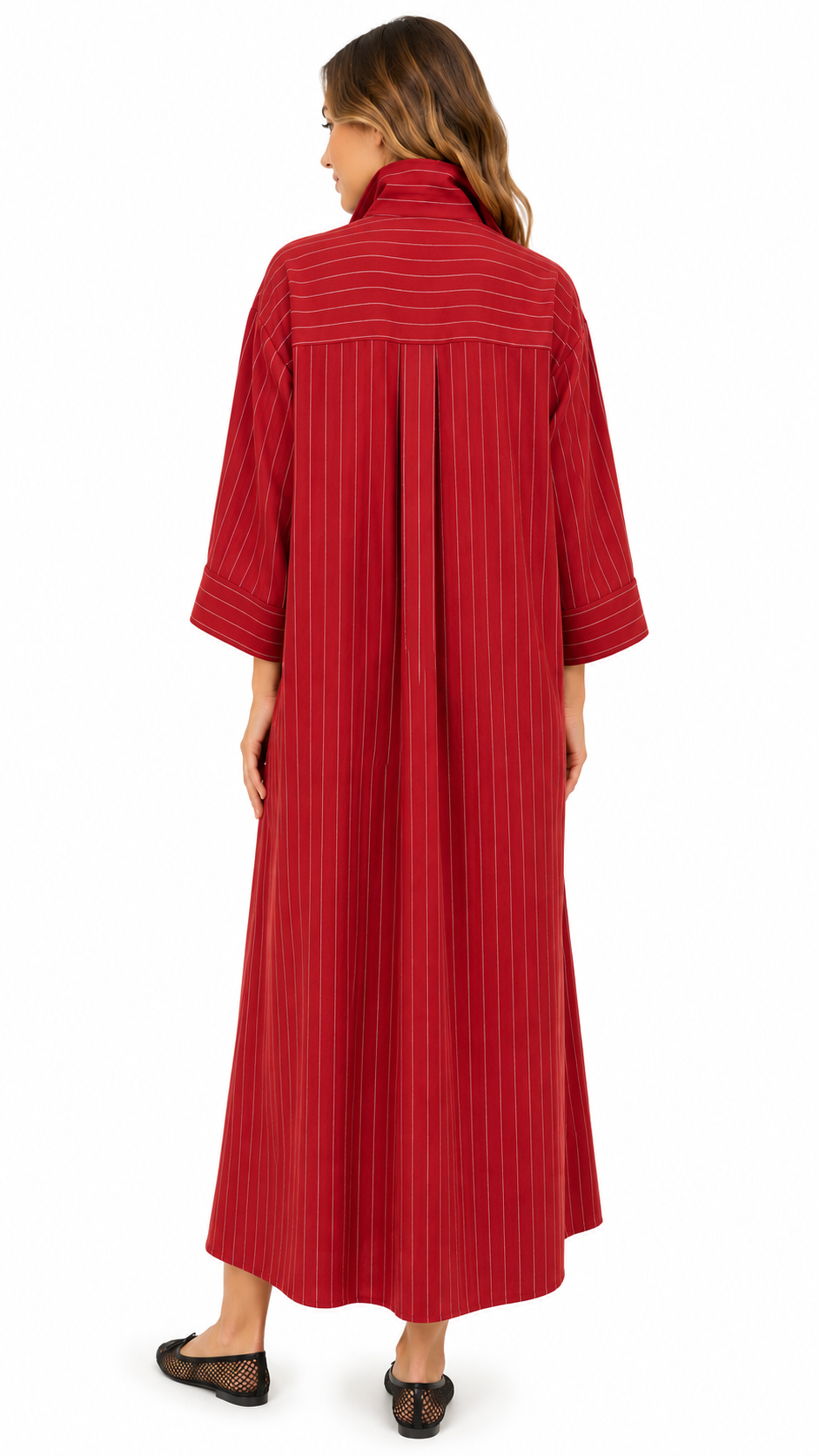 STRIPED CLASSIC SHIRT DRESS (فستان) “SELENE”