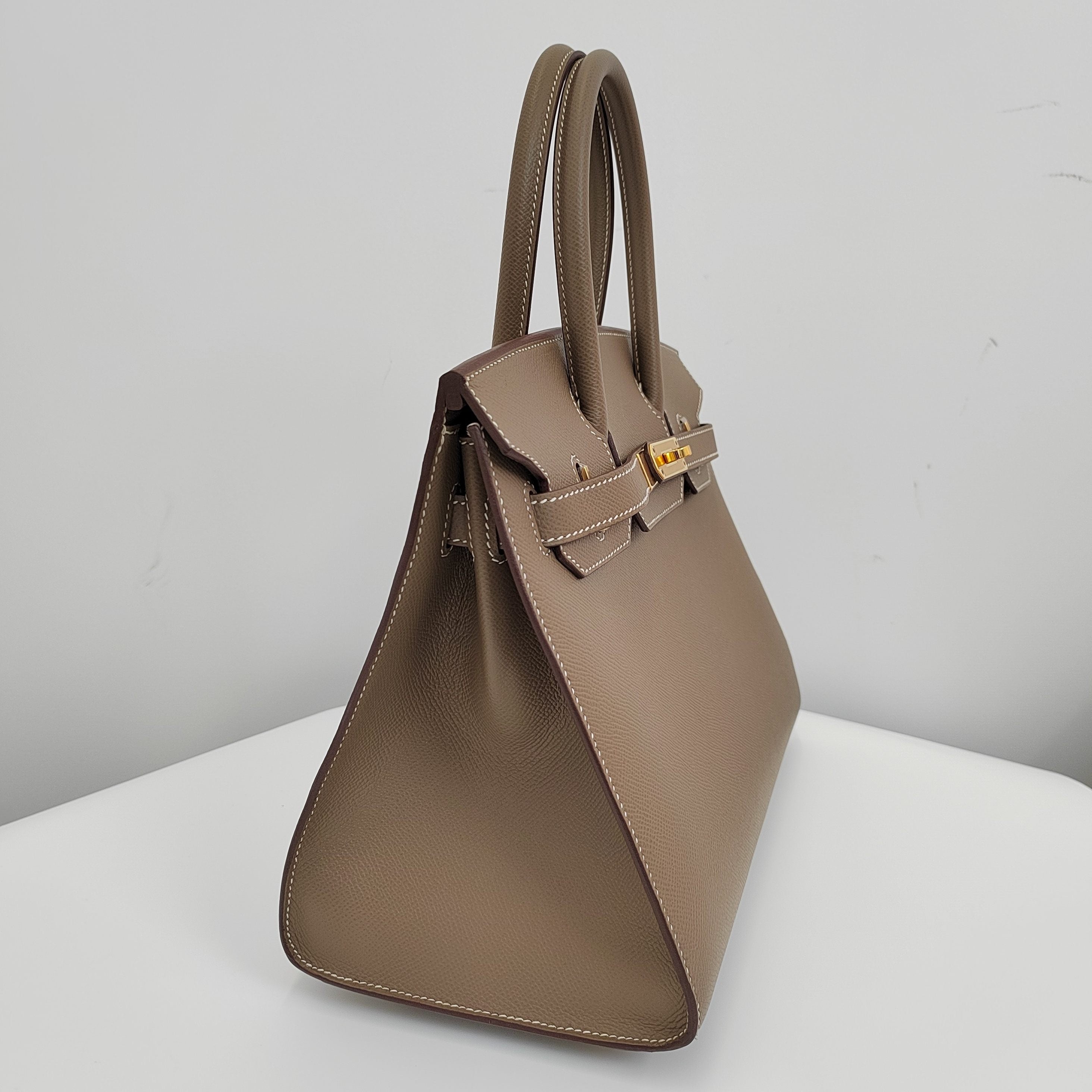 Hermès Birkin 30 Etoupe Epsom Leather GHW -Stamp Z