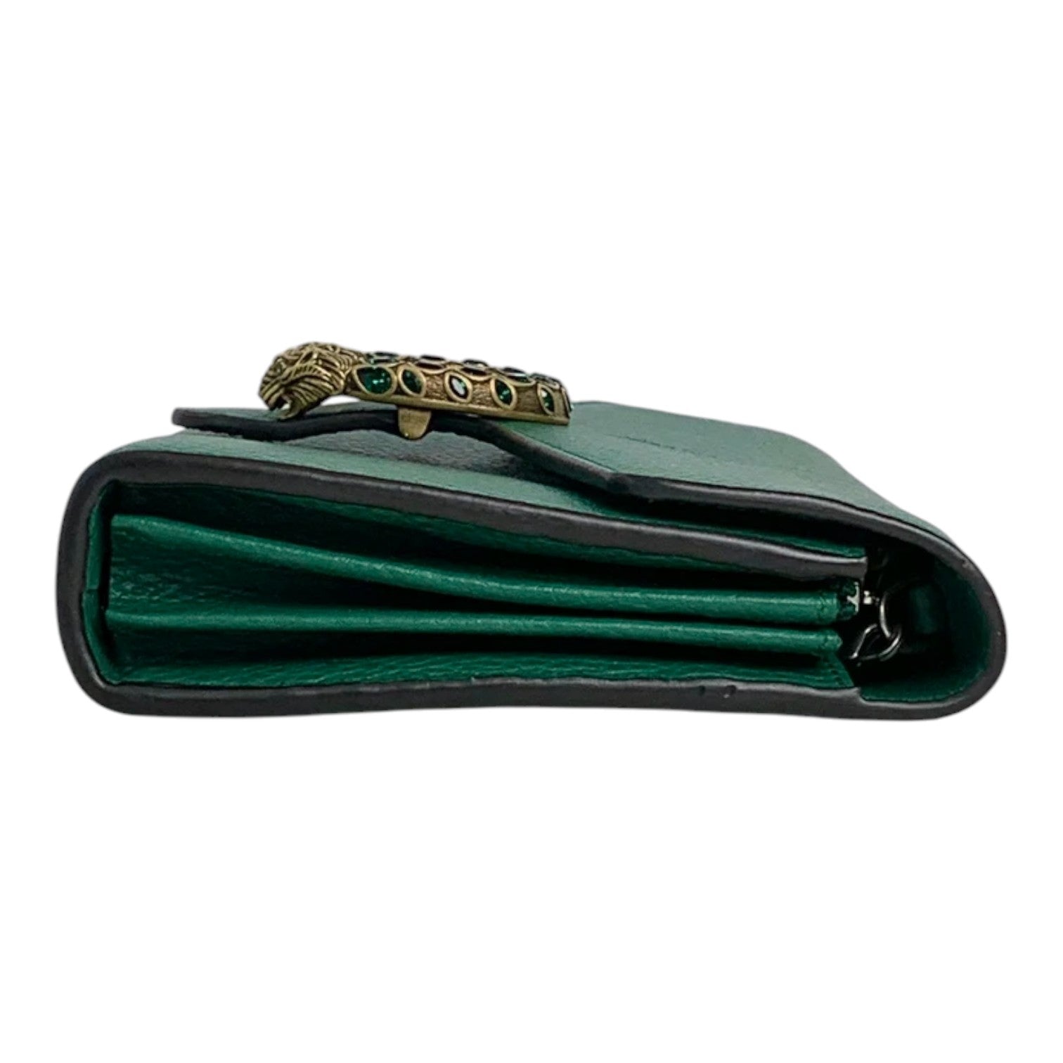 Gucci Green Dionysus WOC Bag with Emerald Crystal & Gold Hardware