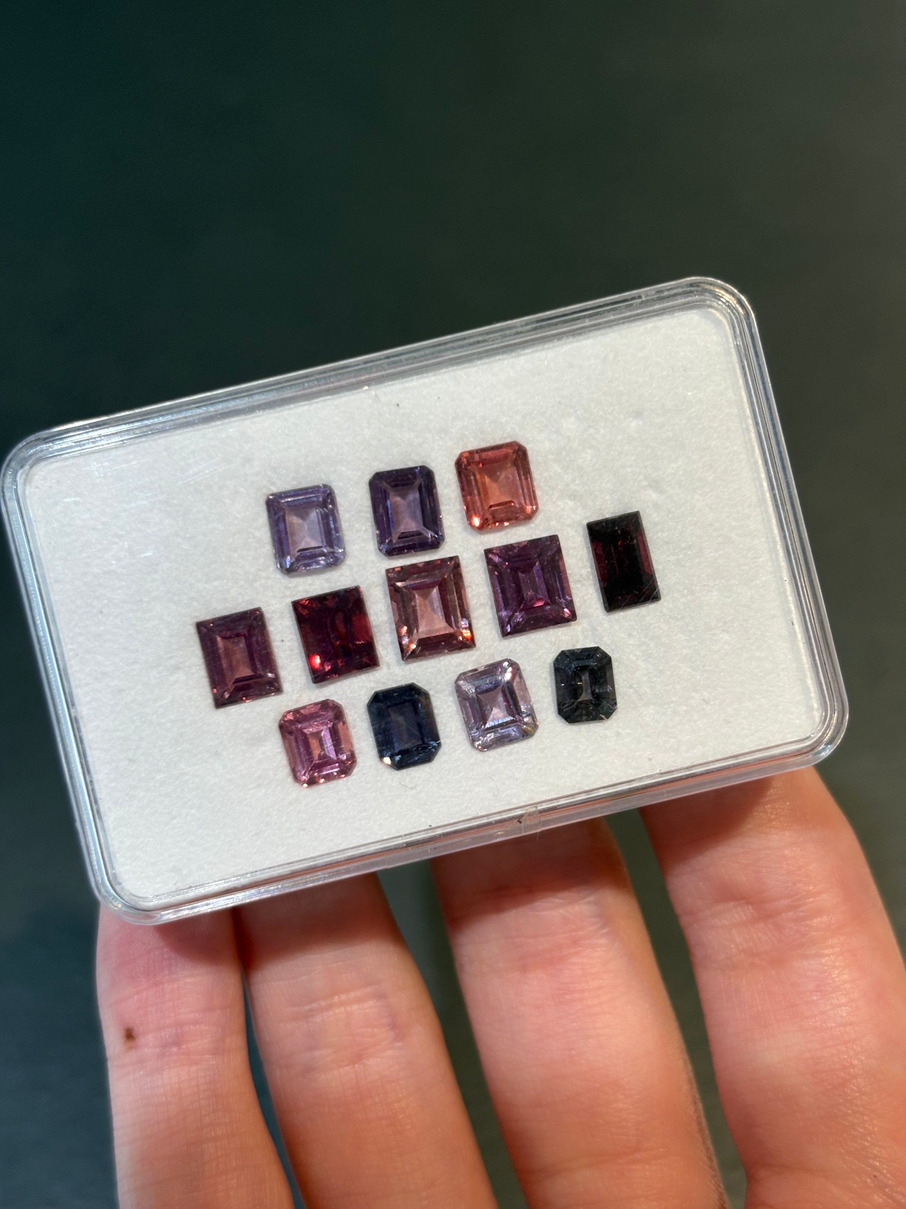 10.74ct Fancy Spinel Set 12pcs DXBCS5703