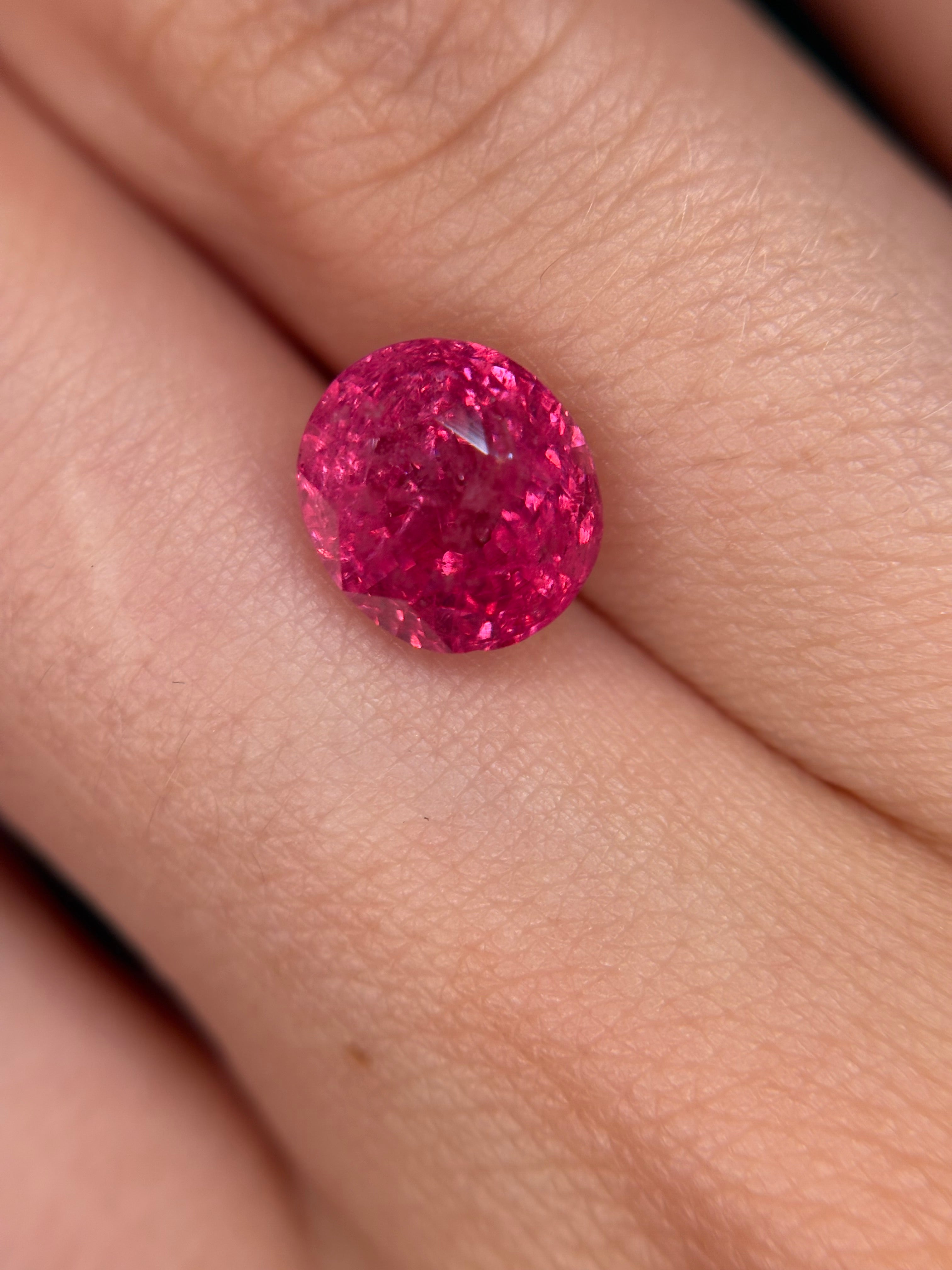 2.53ct Vivid Pink Spinel Mahenge DXBCS5733