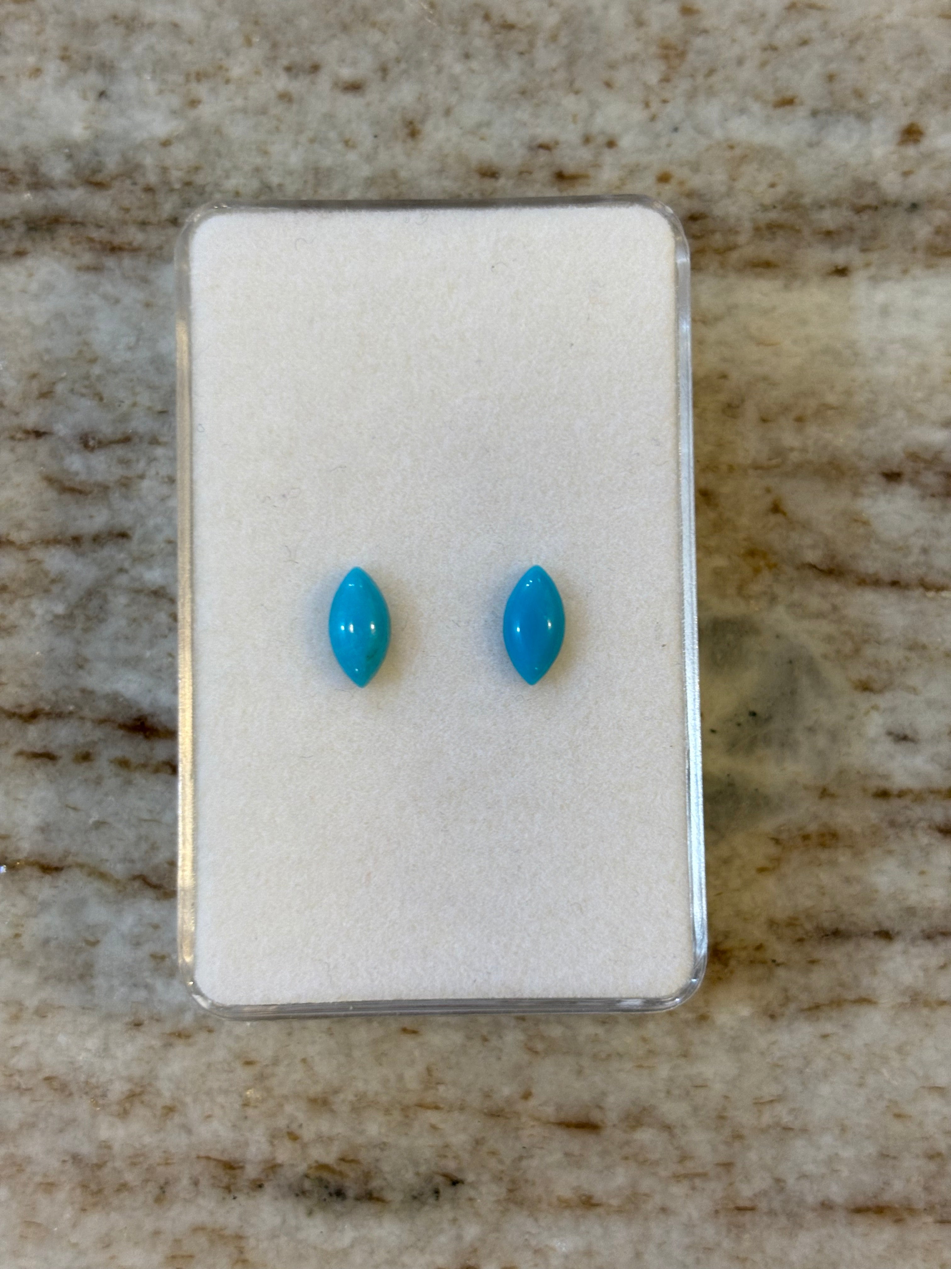 0.90ct Marquise Sleeping Beauty Turquoise Arizona PAIR DXBCS4889