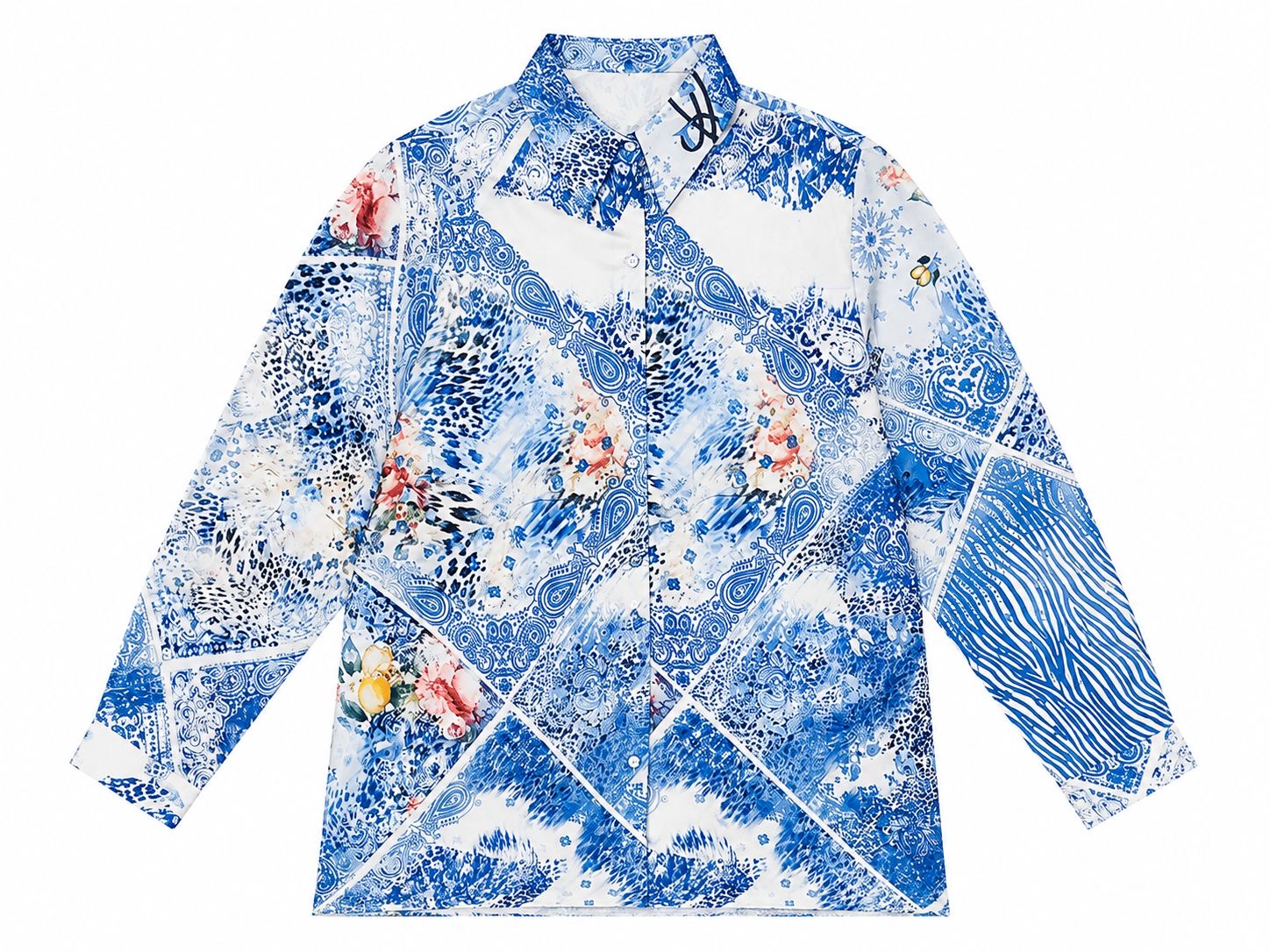 SHIRT BIANCA LEO BANDANA BLUE GRADIENT MCL12128