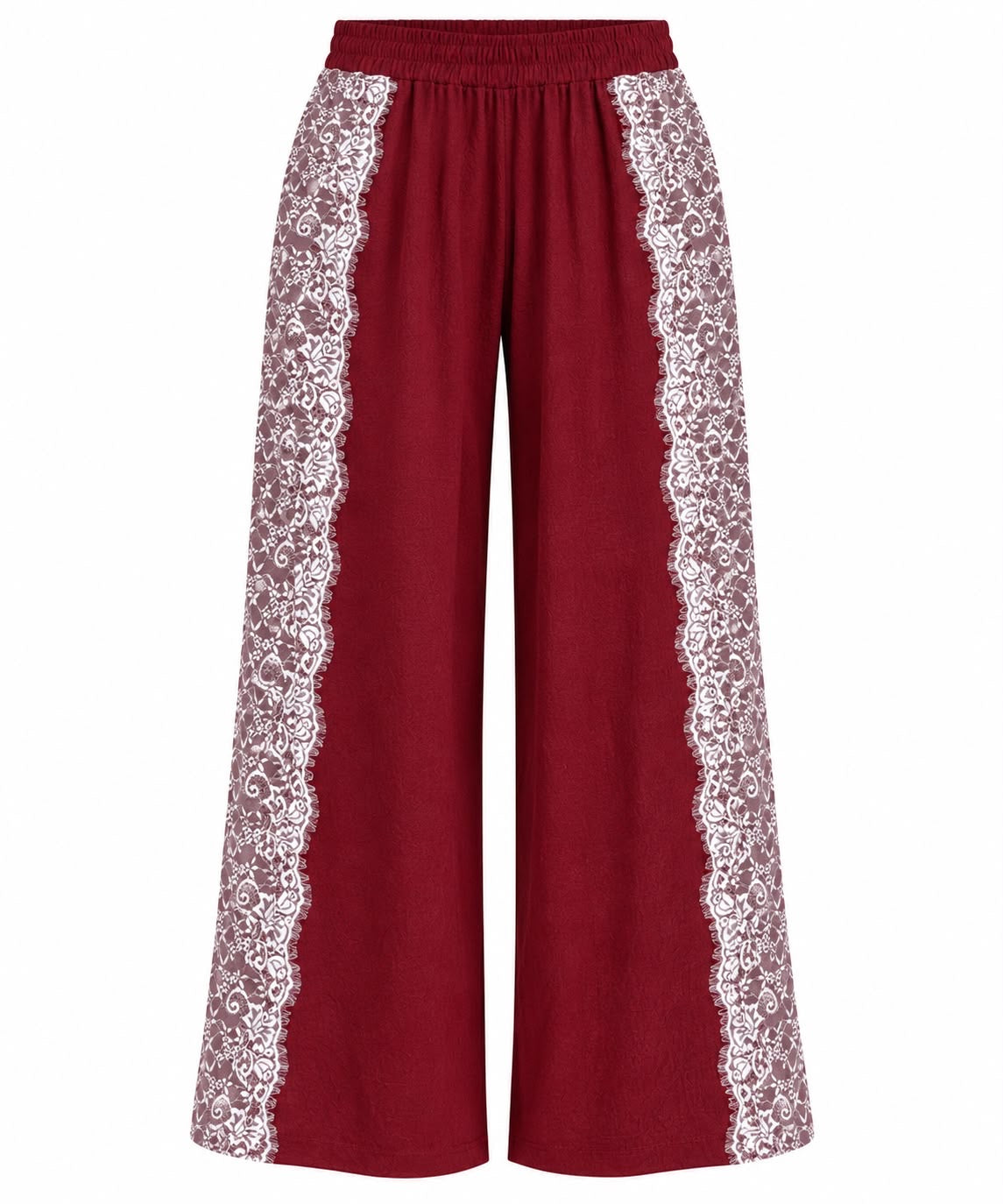 TROUSER GILDA KNIT BURGUNDY FRENCH LACE MCL13567