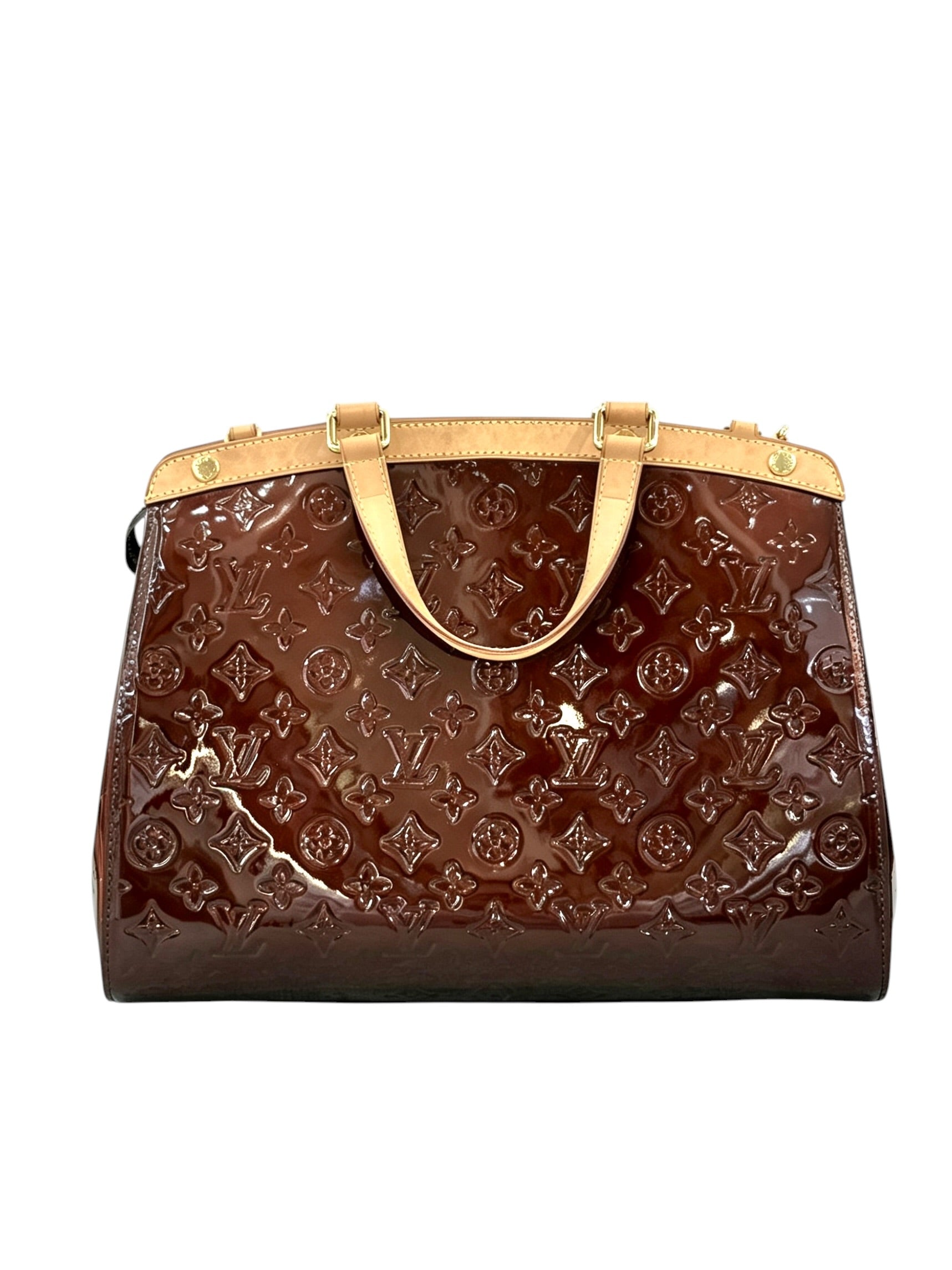 Louis Vuitton Burgundy Amarante GM in Vernis Leather Bag - Full Set