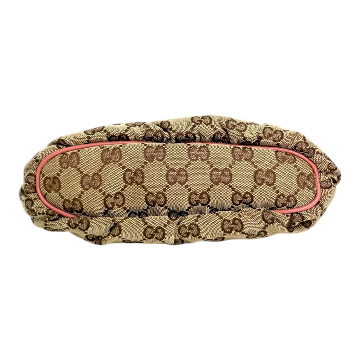 Gucci Pink Leather GG Monogram Pochette Bag