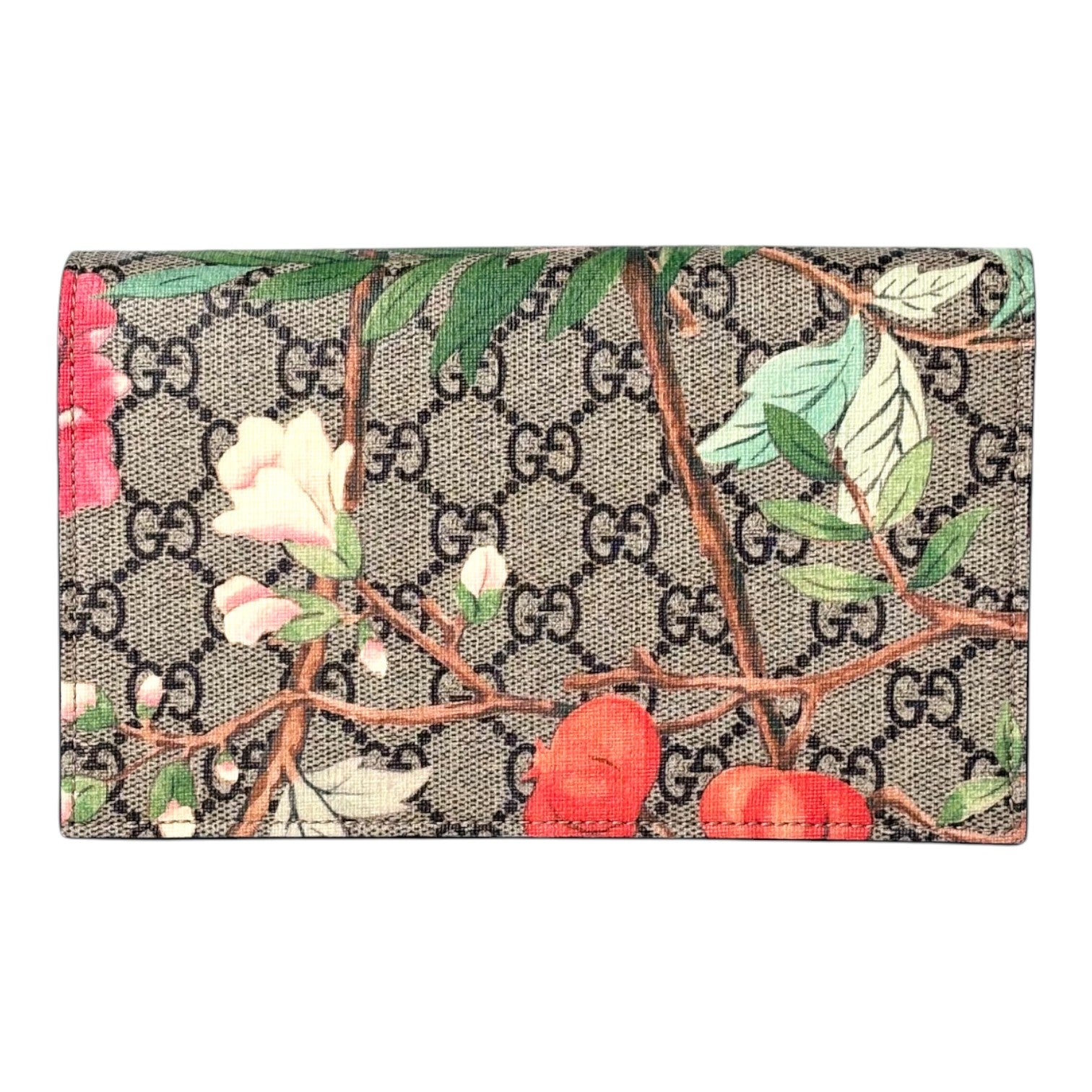 Gucci GG Supreme Monogram Tian Wallet On Chain