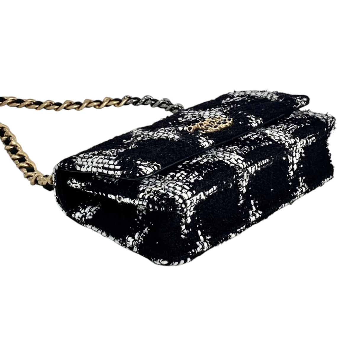 Chanel 19 Tweed Black/White Tweed Bag