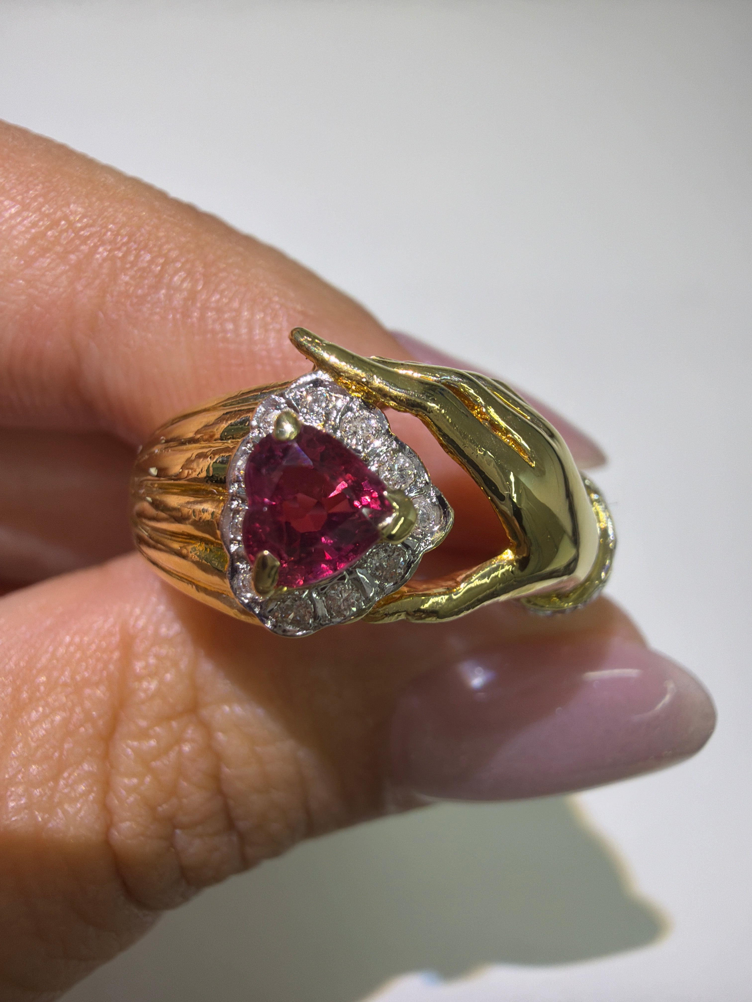 Ruby Ring in 18K / R0.67ct / D0.13ct 6187 JJC0675