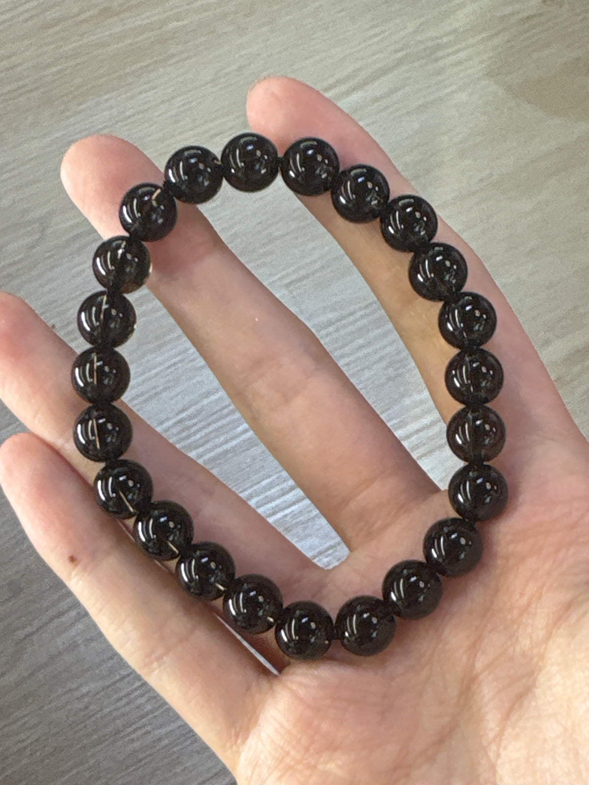 Piano Black Lemurian Bracelet 8mm HKDXB0981