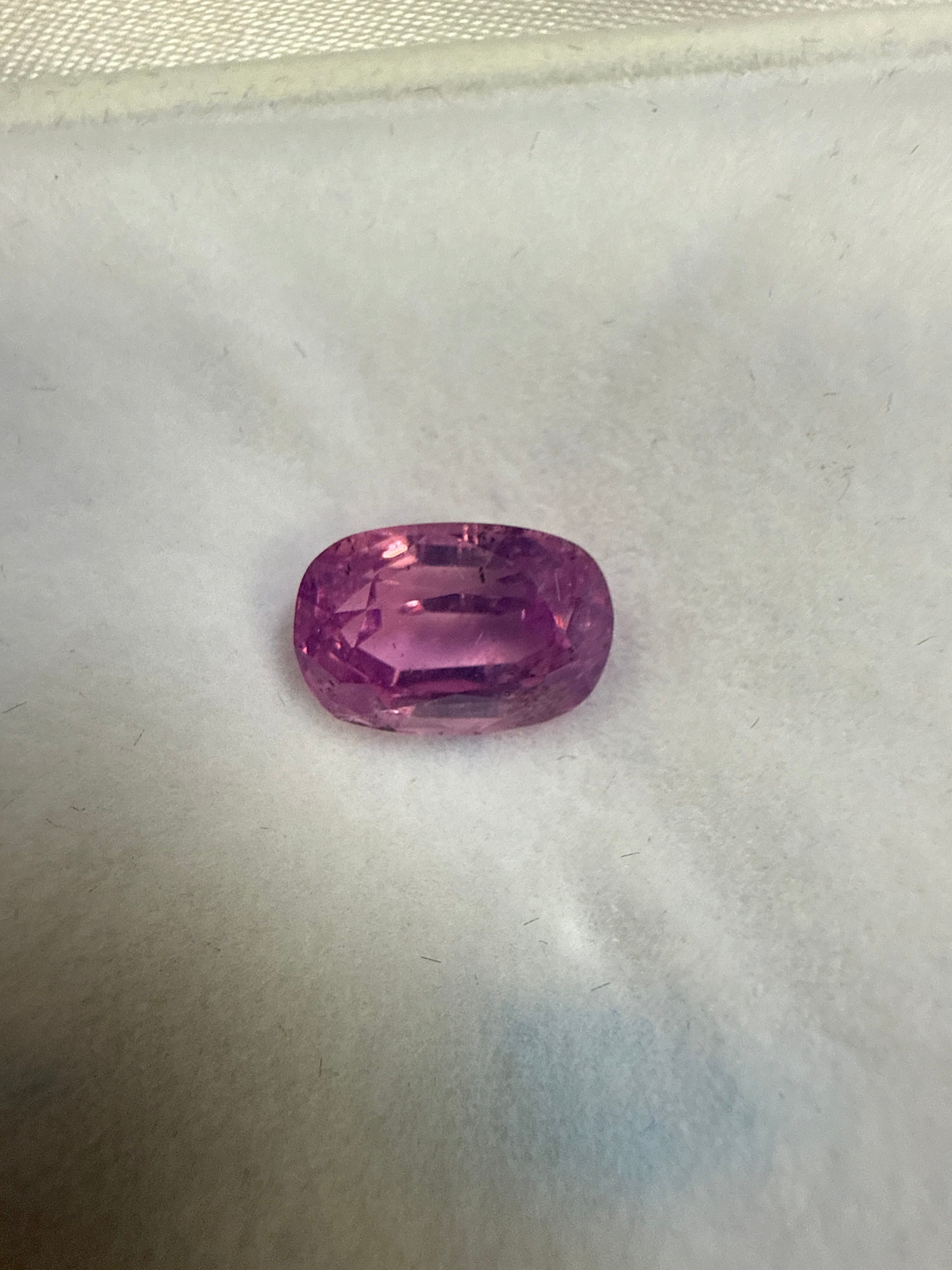 3.83ct Certified Kashmir Padparadscha Sapphire
