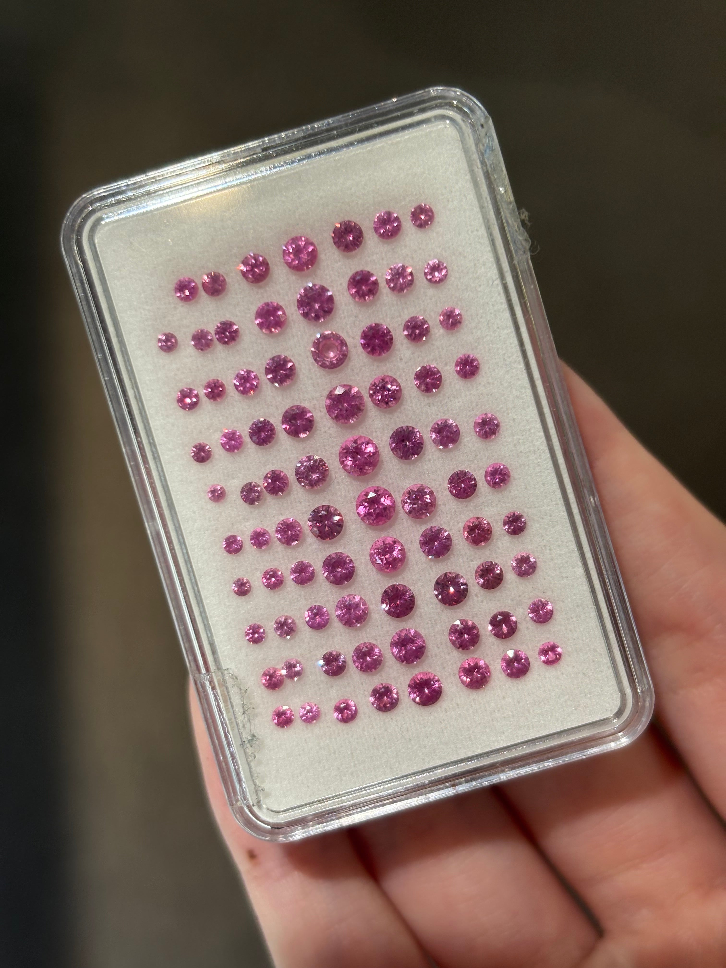 5.00ct Pink Spinel Round Set DXBCS4606