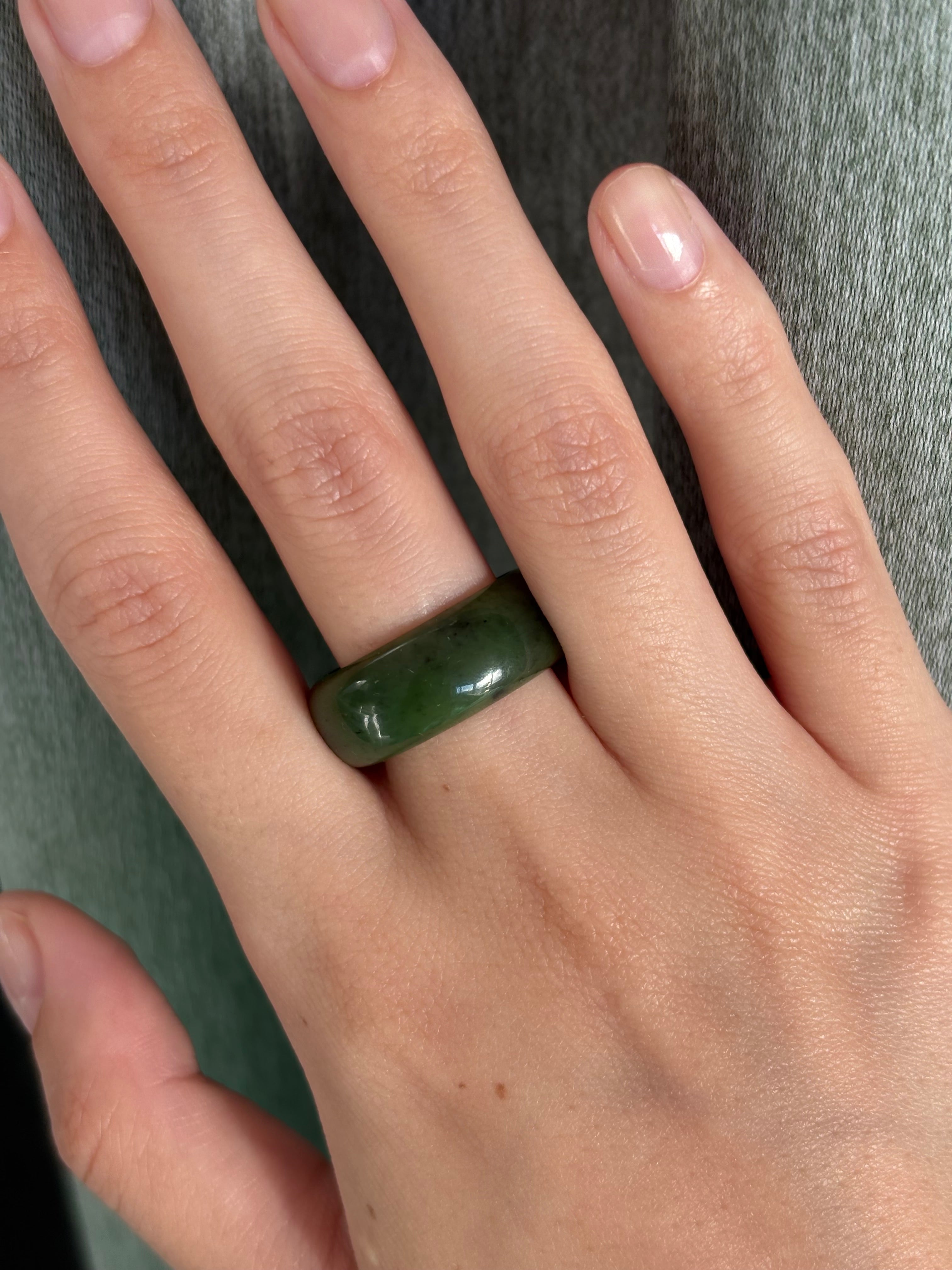 Green Jade Eternity Ring size 19mm DXBCS5480