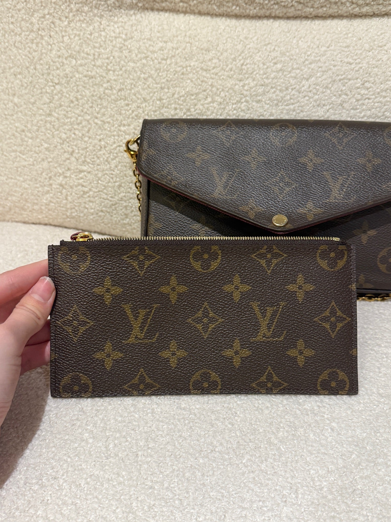 Louis Vuitton Pochette Felicie Monogram - Fuchsia