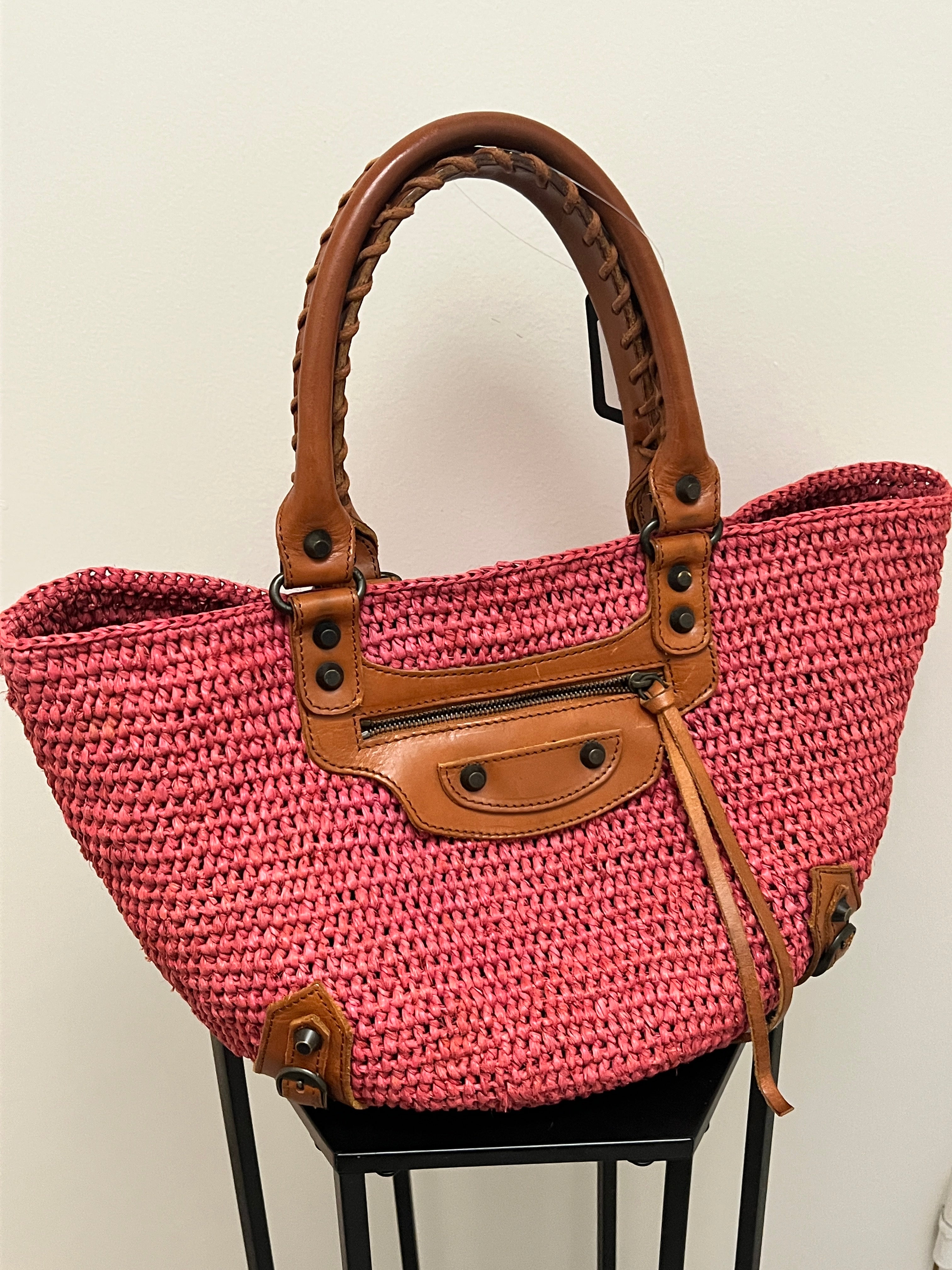 BLC01 Balenciaga raffia beach bag AKC1155