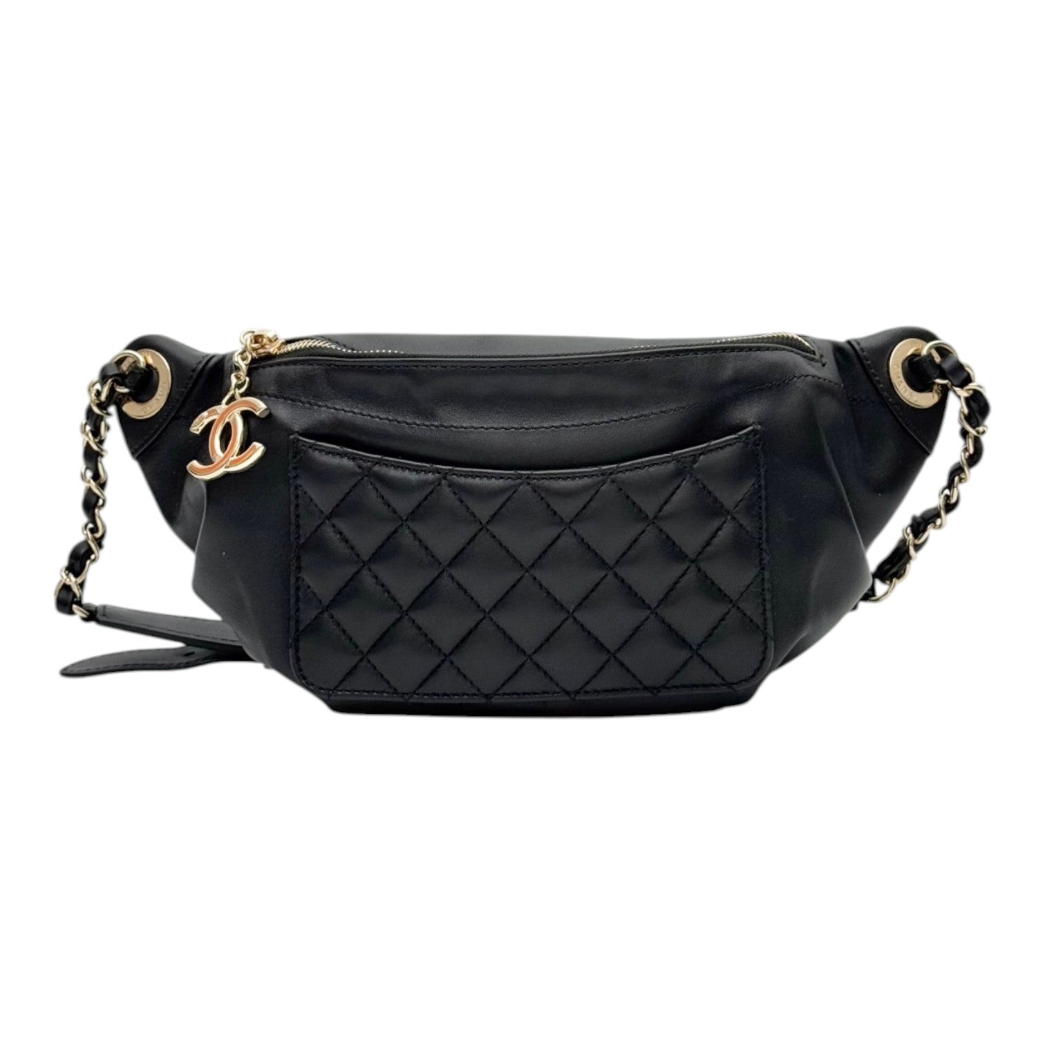 Chanel Black Bumbag with Gold Hardware