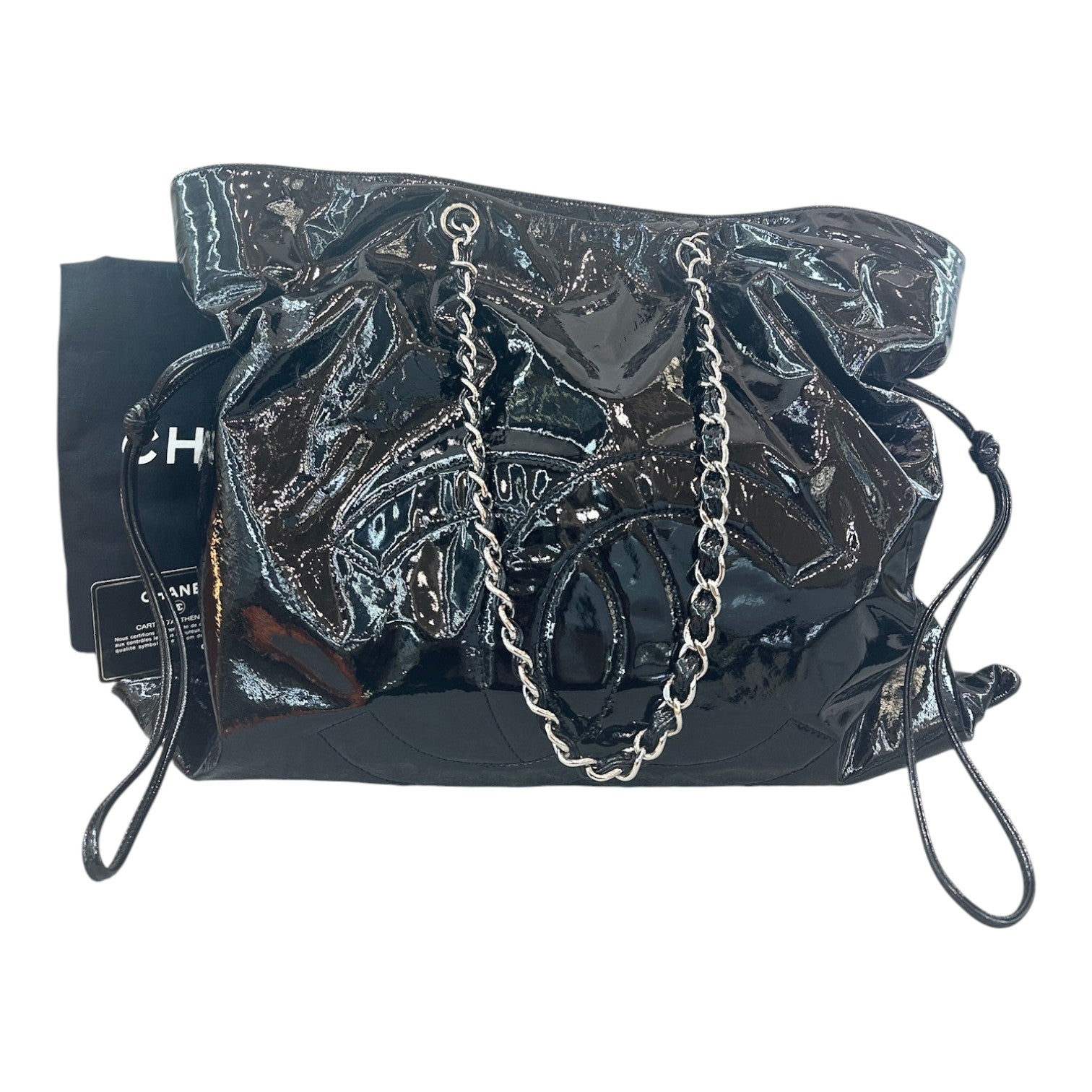 Chanel Patent Black Tote Bag