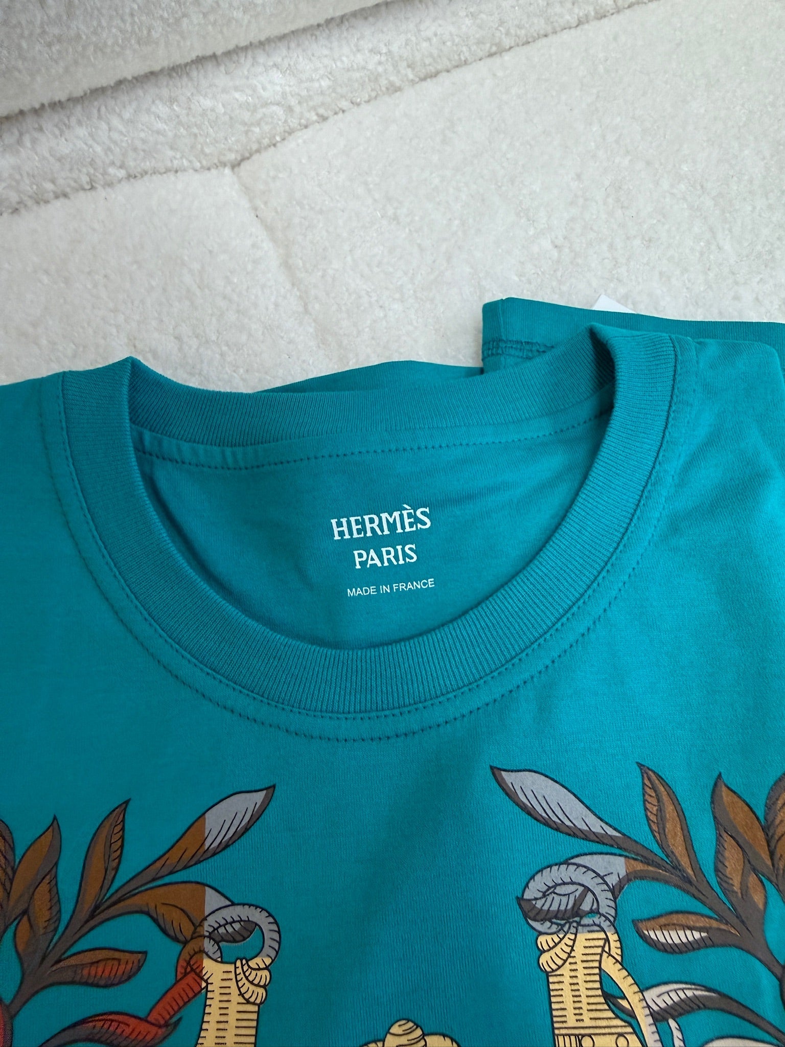Hermès Embroidered T-Shirt - Emerald Green