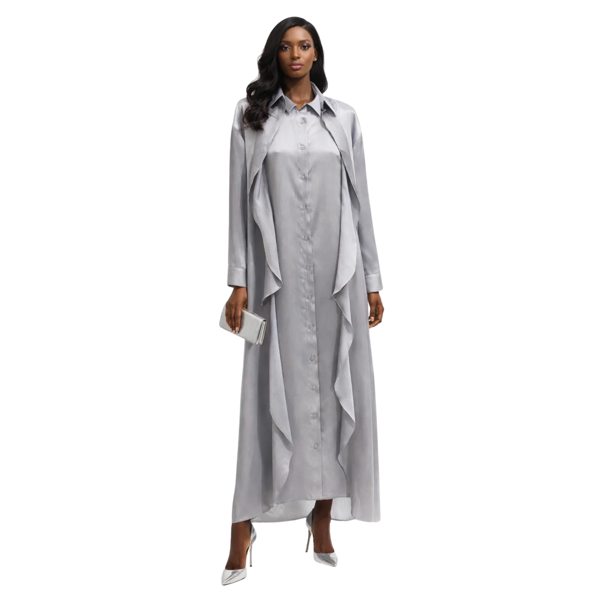 A-LINE MAXI SHIRT-DRESS (فستان) “SARAH”