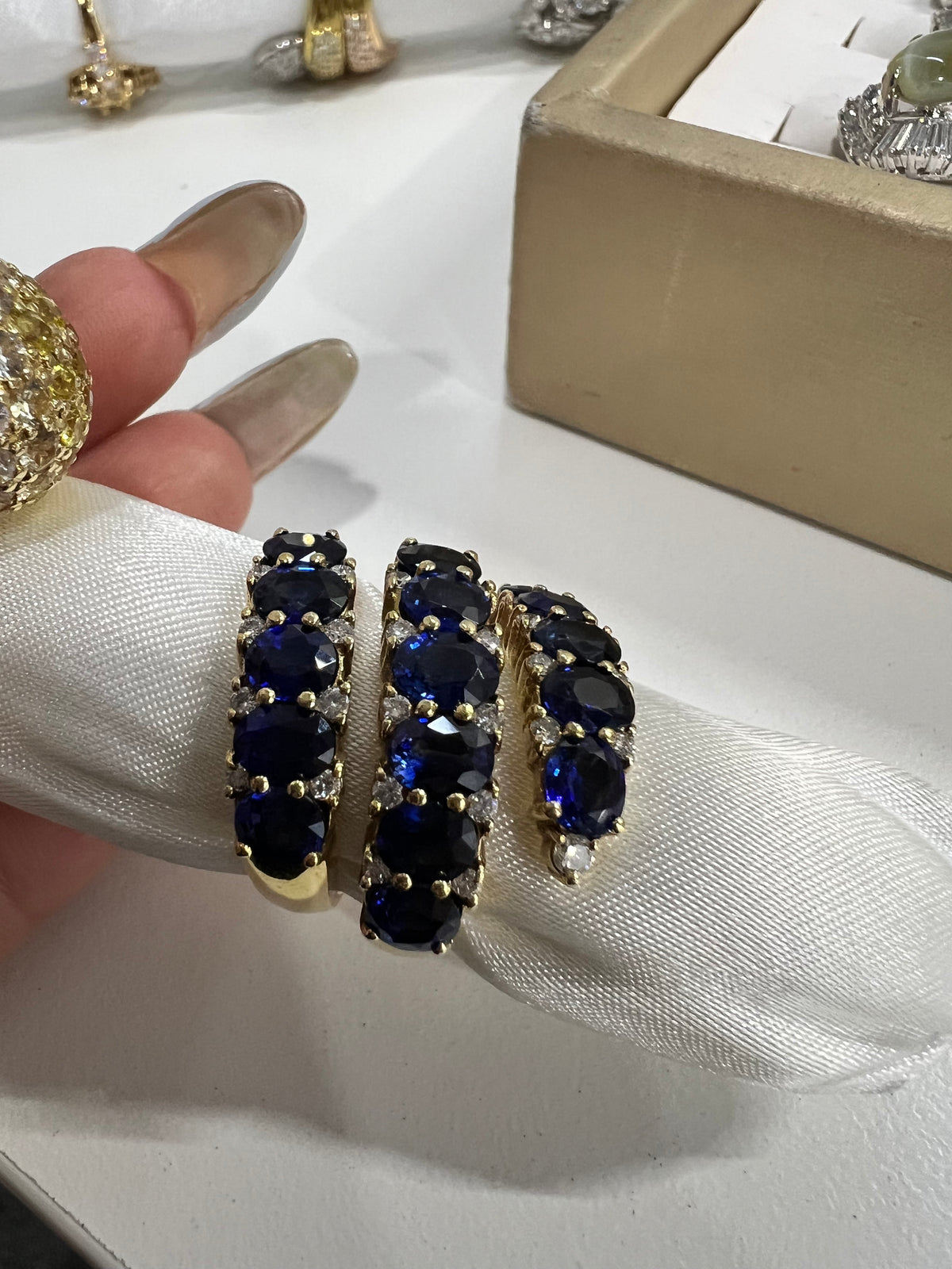 K18 Blue Sapphire Gem Ring J0915G2JYC