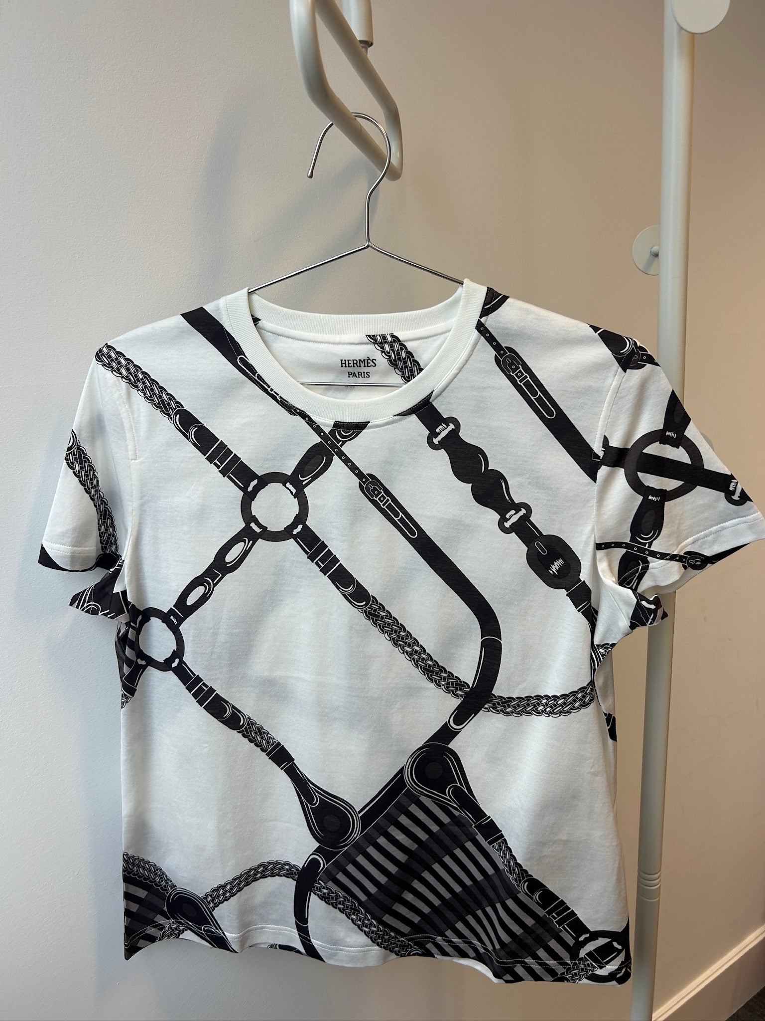 Size 38 - HERMES Coaching Remix Straight T-Shirt