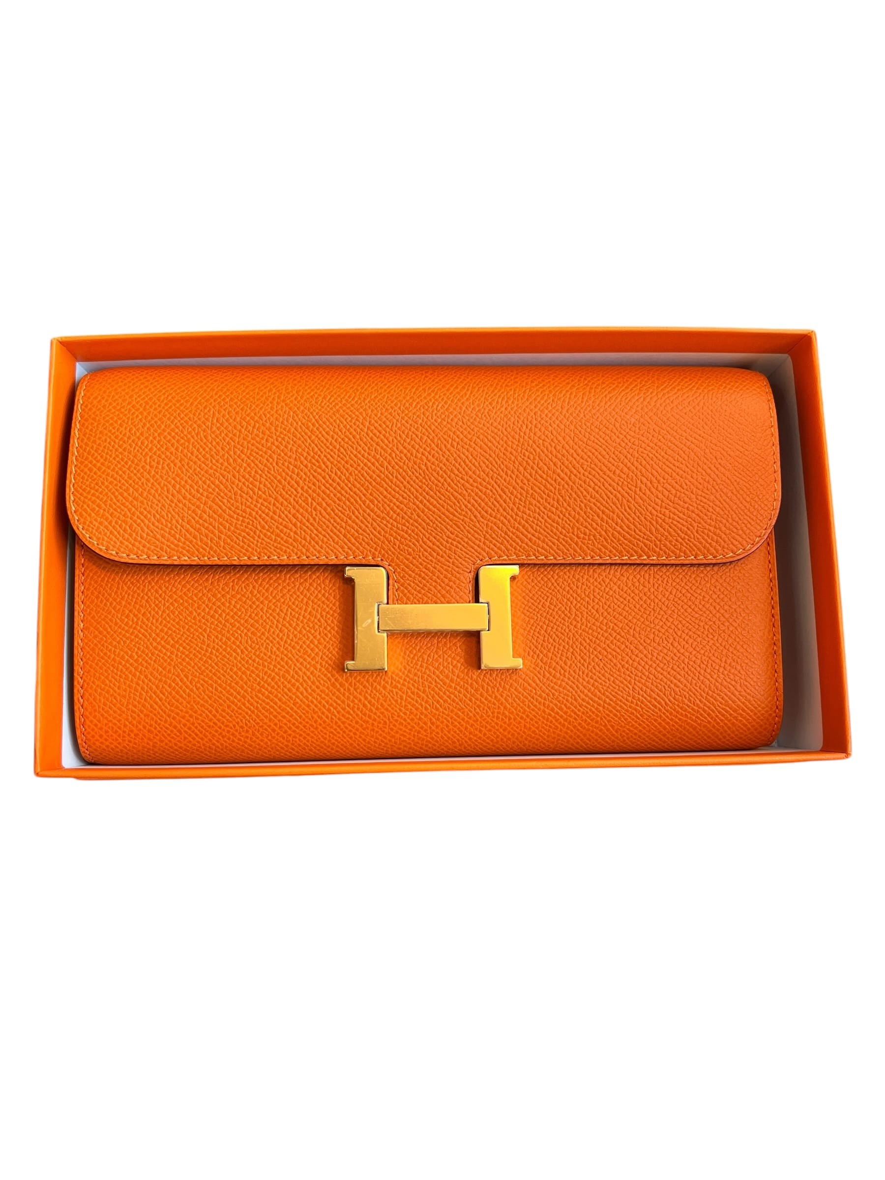 Hermes Constance To Go Orange Epsom GHW #U NEW SSLG1003