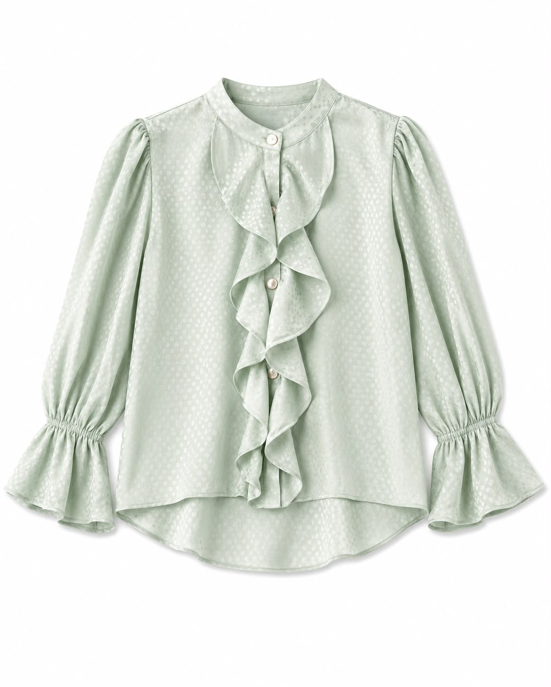 SHIRT RUFFLES GREEN MCL12376