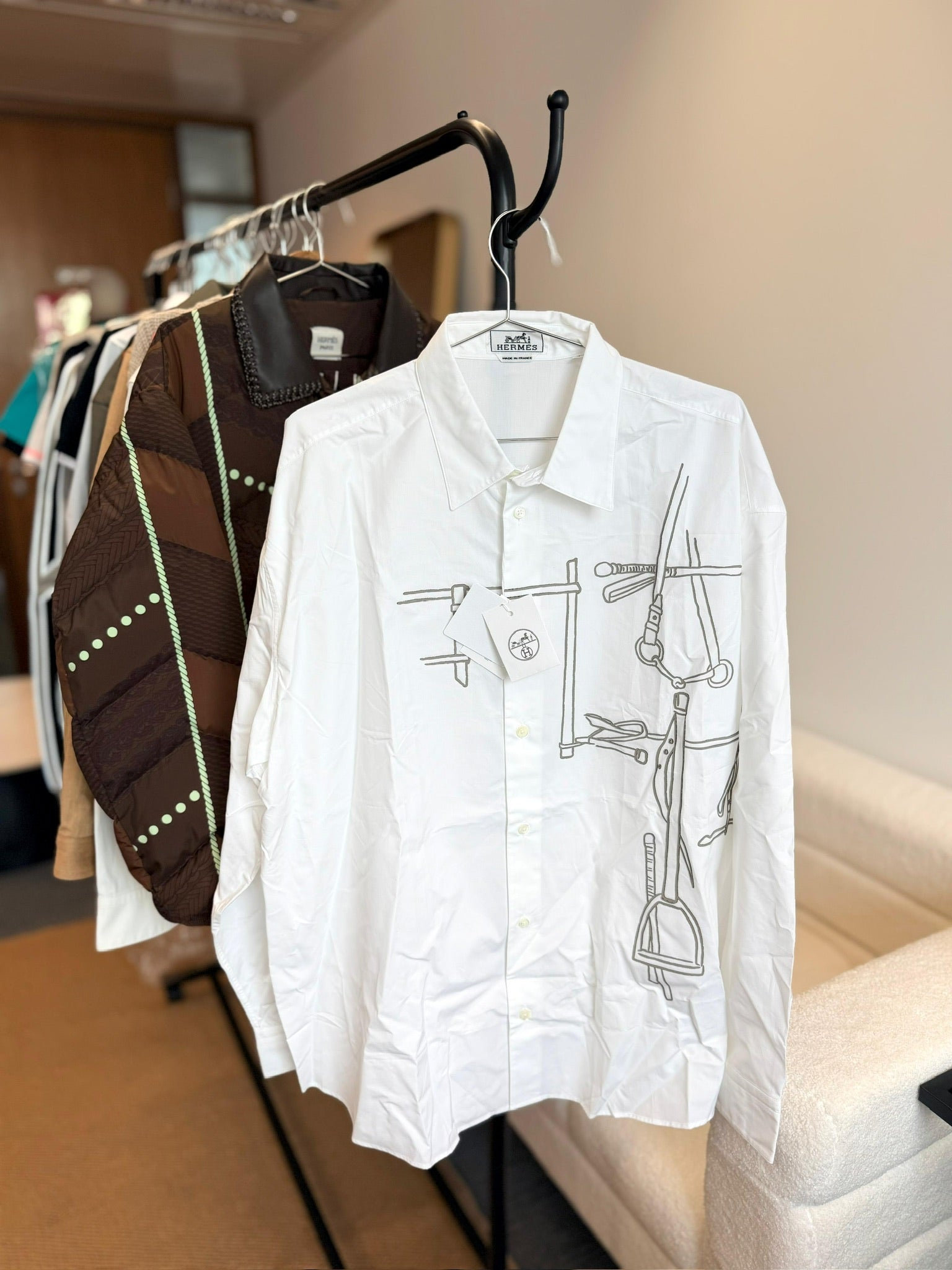 Hermès men’s white shirt size 41 FR